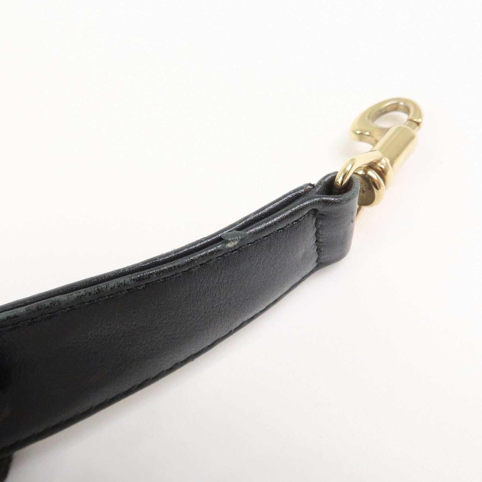 GUCCI Bamboo Leather 2Way Hand Bag Shoulder Bag Black 001郢晢スサ2852