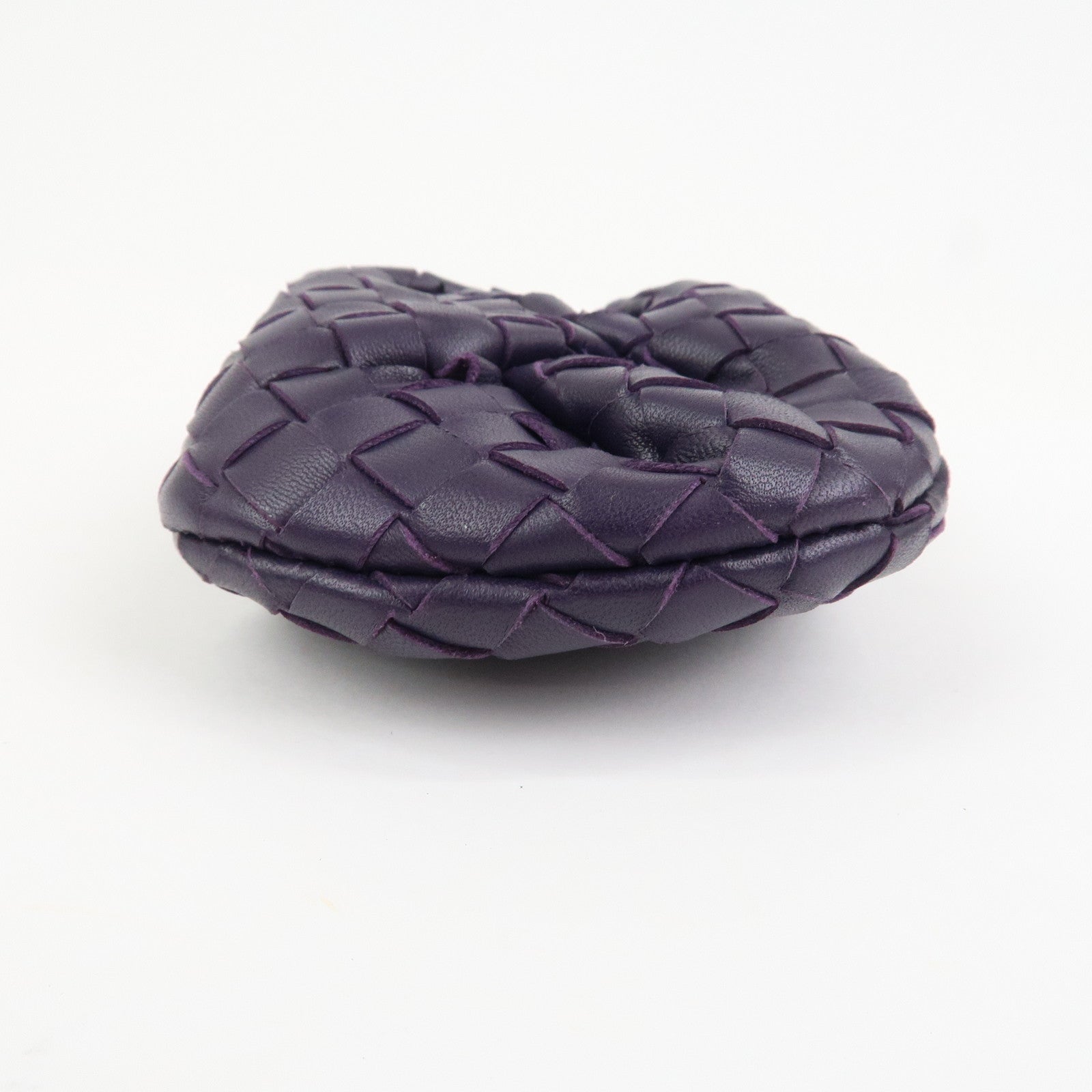 BOTTEGA VENETA Intrecciato Leather Coin Case Purple 203783