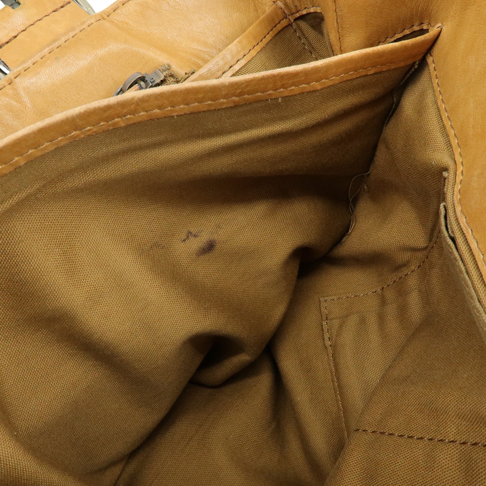 Chloe Maroquinerie Leather Tote Bag Shoulder Bag Hand Bag Brown