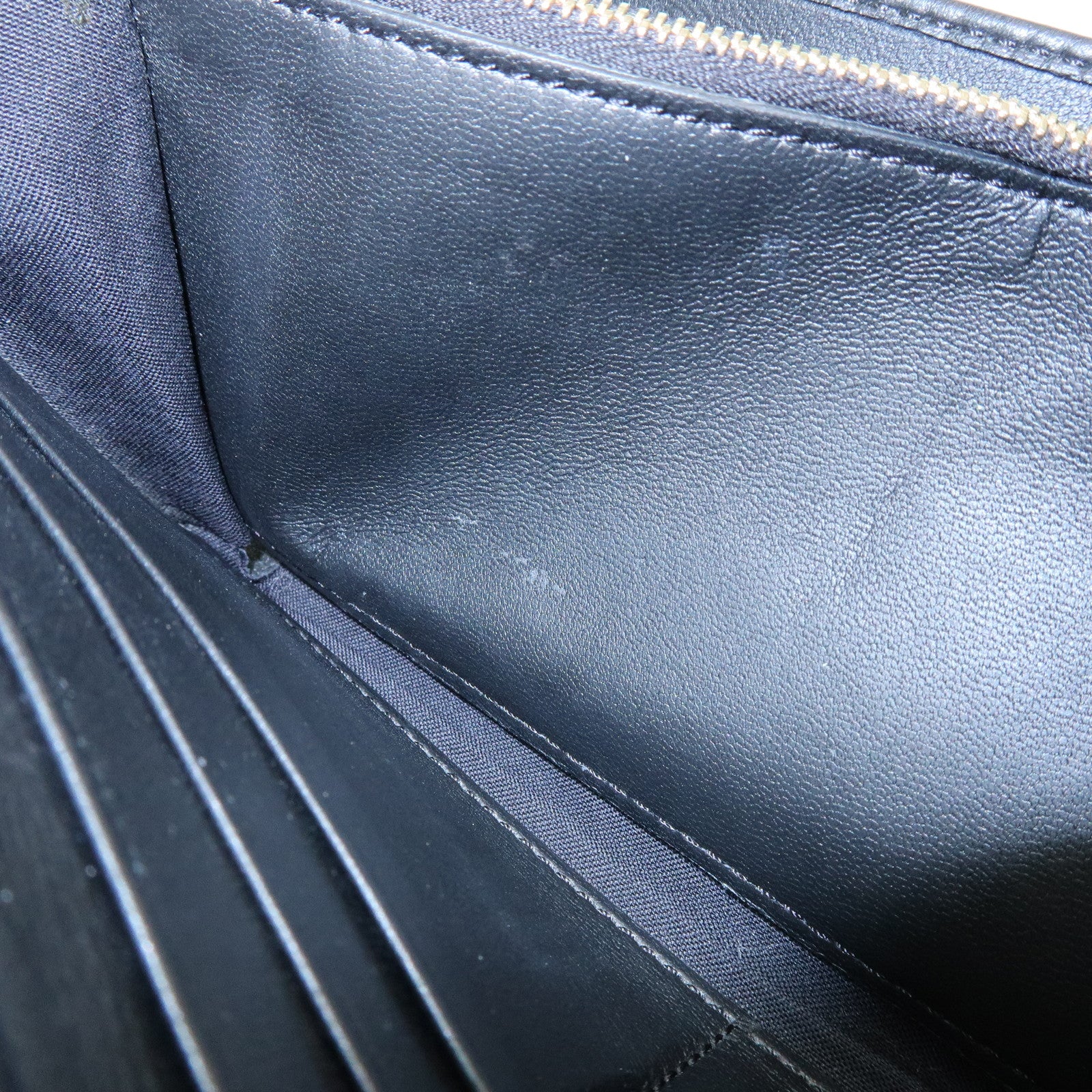 FENDI Zucca Leather Continental Long Wallet Black 8M0251