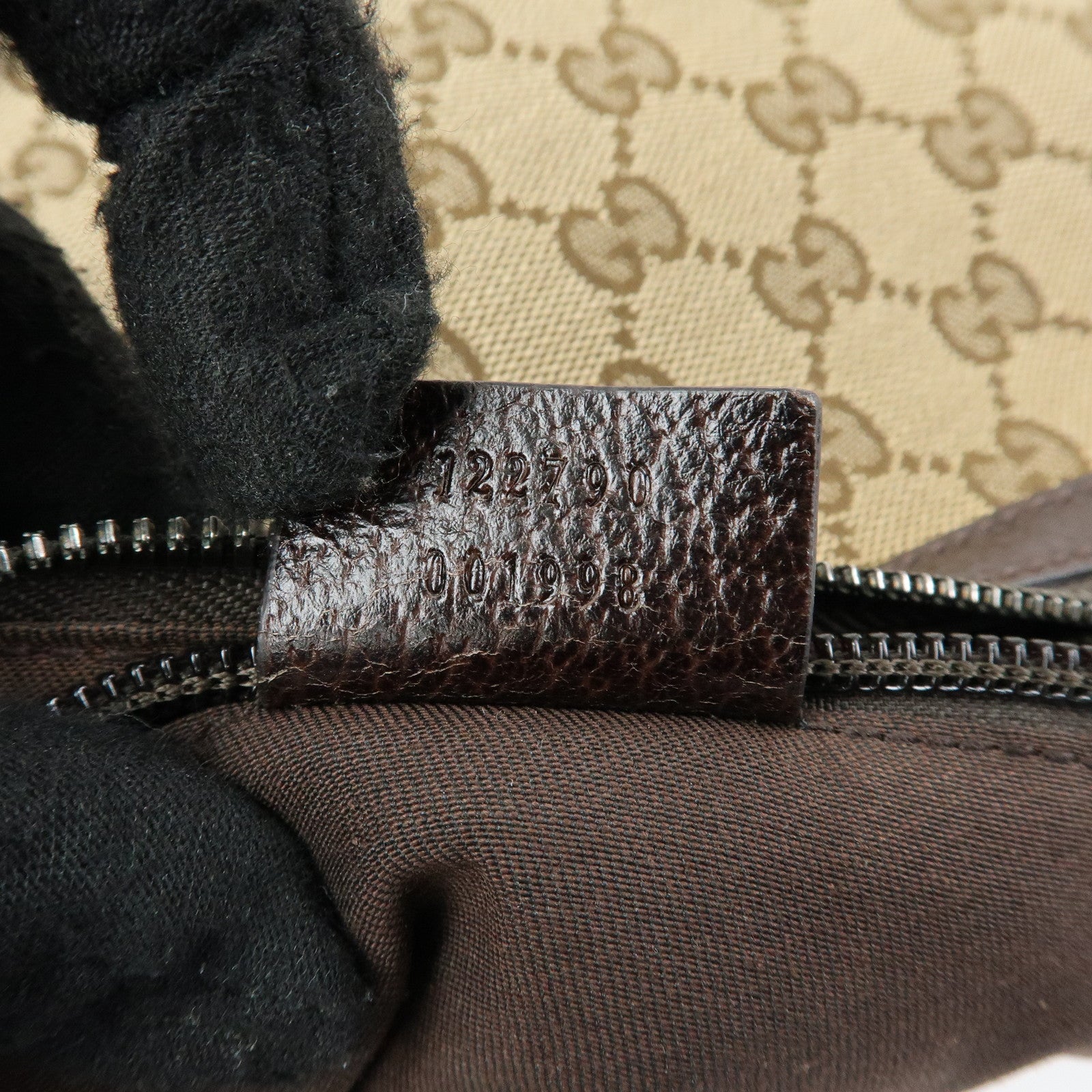 GUCCI GG Canvas Leather Shoulder Bag Crossbody Bag Beige 122790