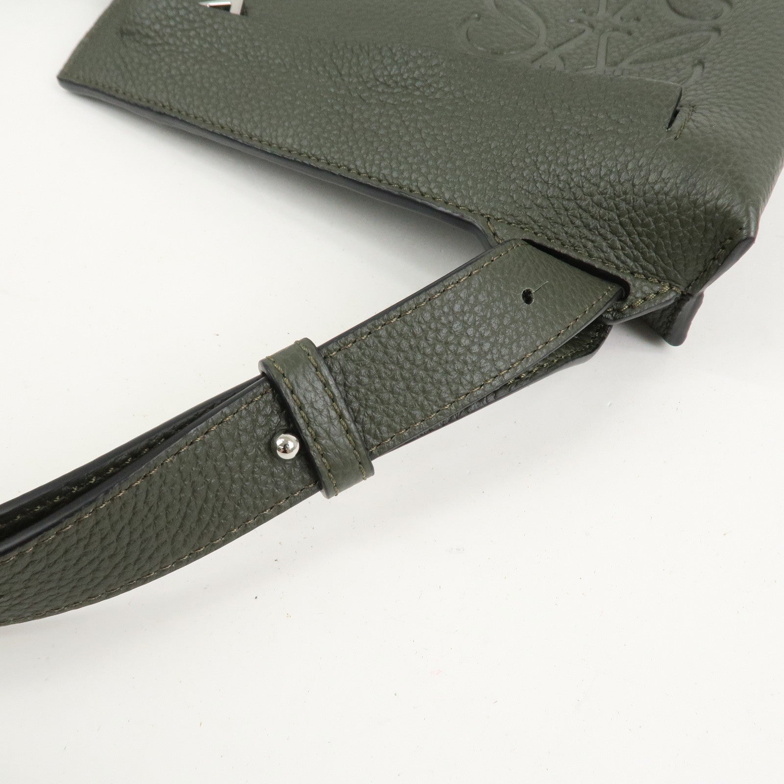 LOEWE Anagram Vertical T Pocket Cross Body Bag Shoulder Bag Green