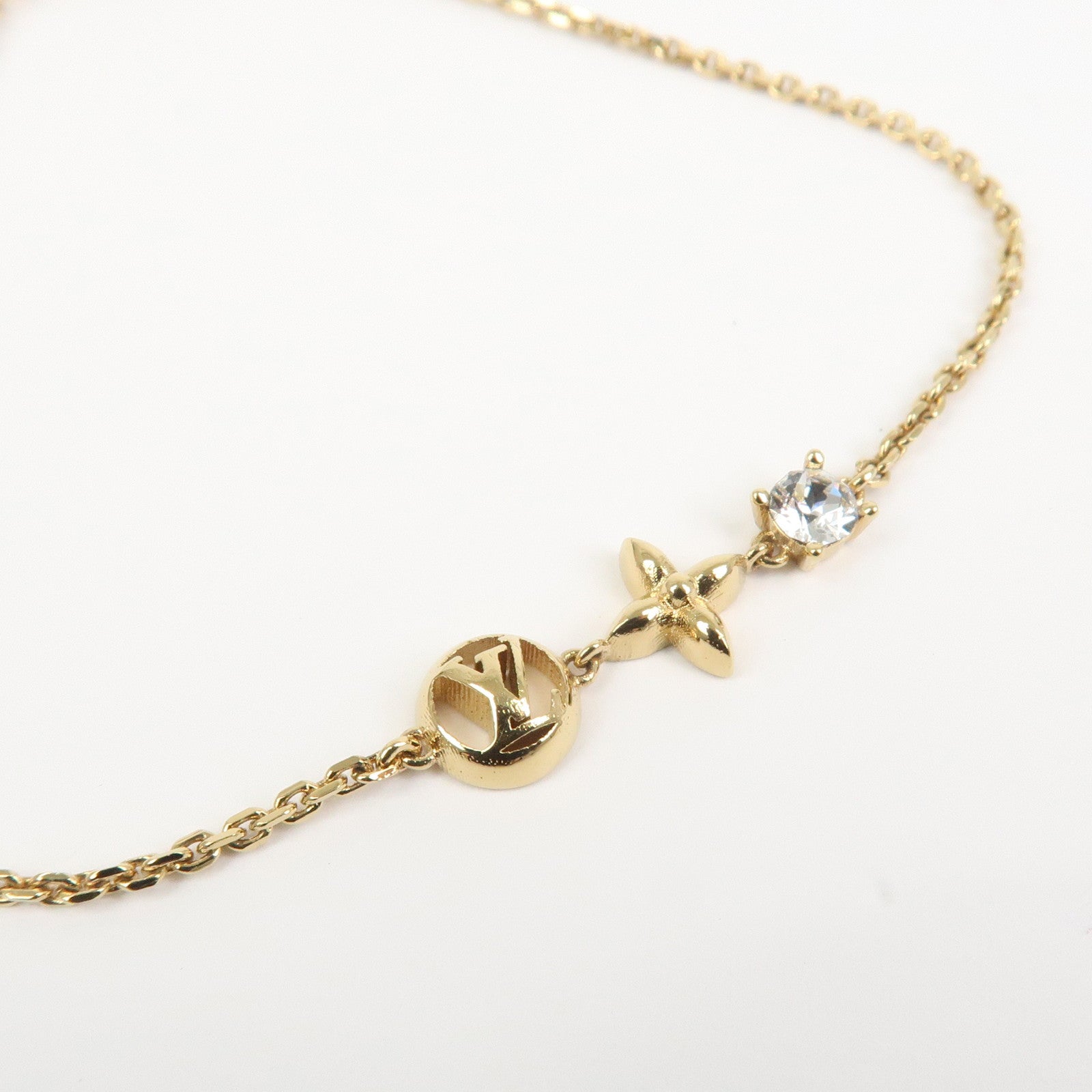 Louis Vuitton Petit Louis Metal Strass Bracelet Gold M00374