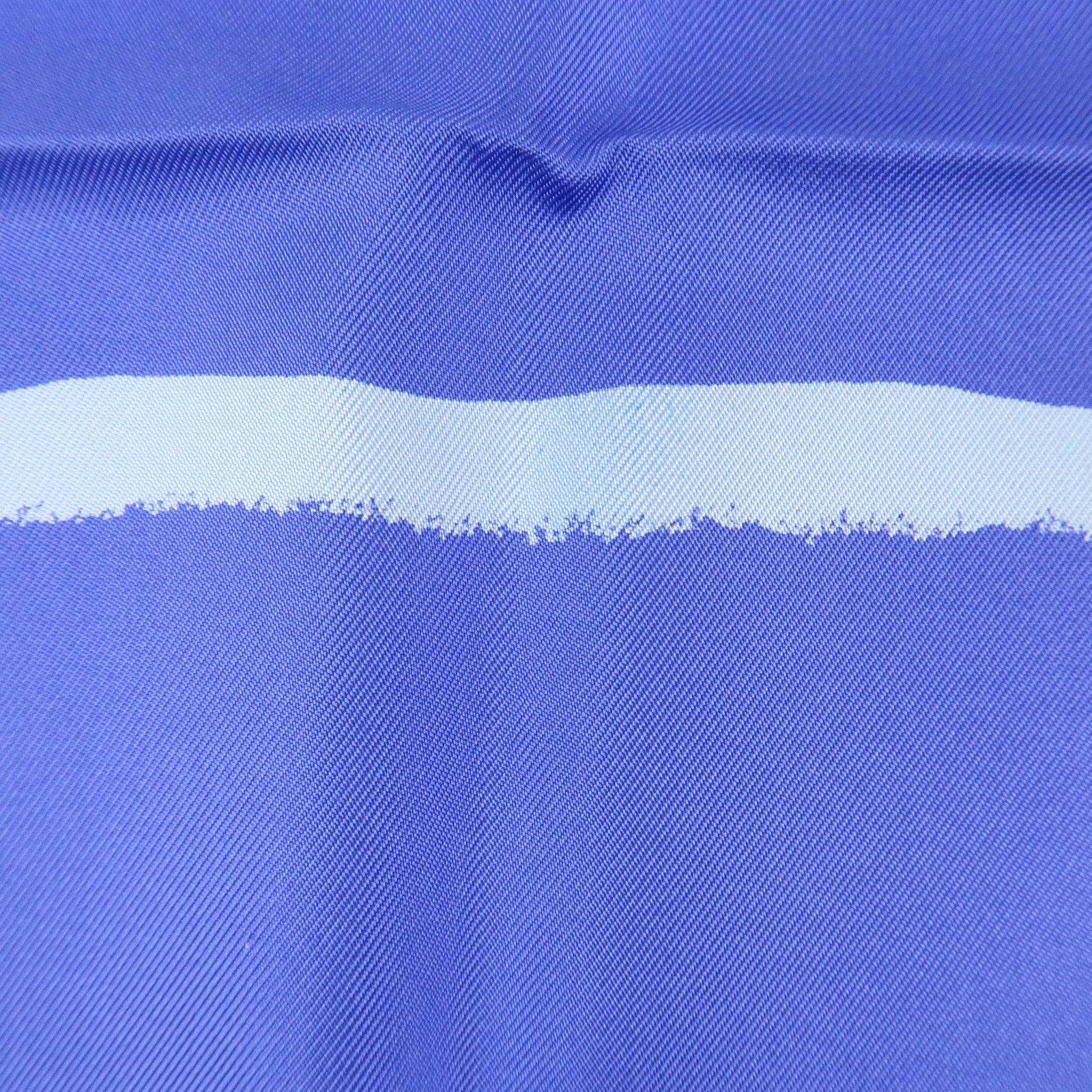 HERMES Carre 90 Silk 100% Scarf MEDITERRANEE Blue Used