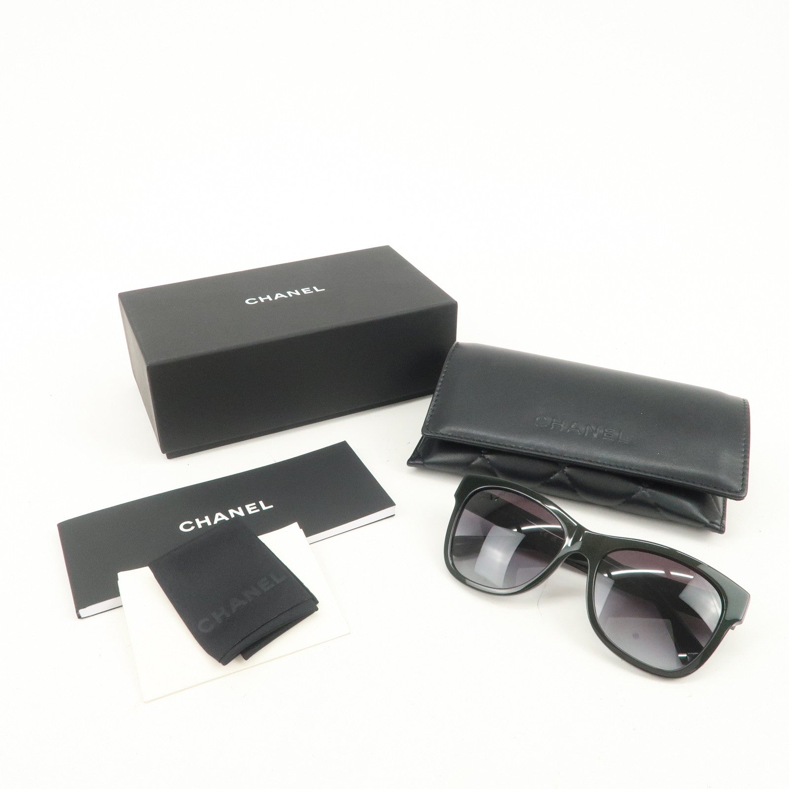 CHANEL Plastic Sunglasses Dark Brown 5380-A c.1707/S6 56□17 140 3NS