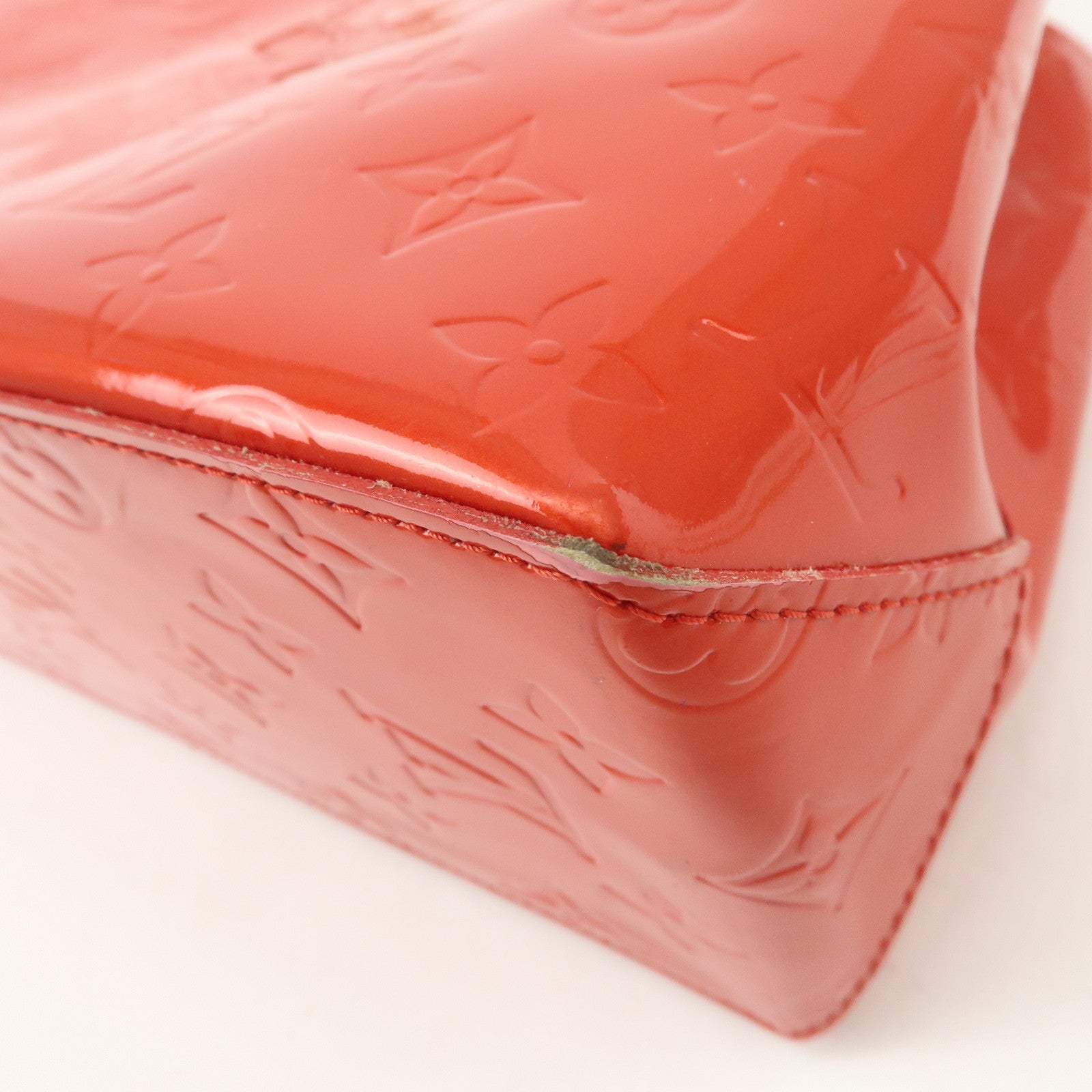 Louis Vuitton Monogram Vernis Lead PM Hand Bag Rouge M91088 Used