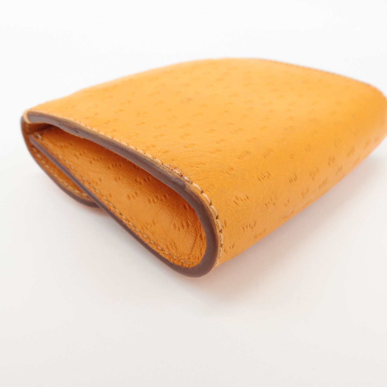 Ferragamo Gancini Leather Coin Case Coin Purse Key Case Orange