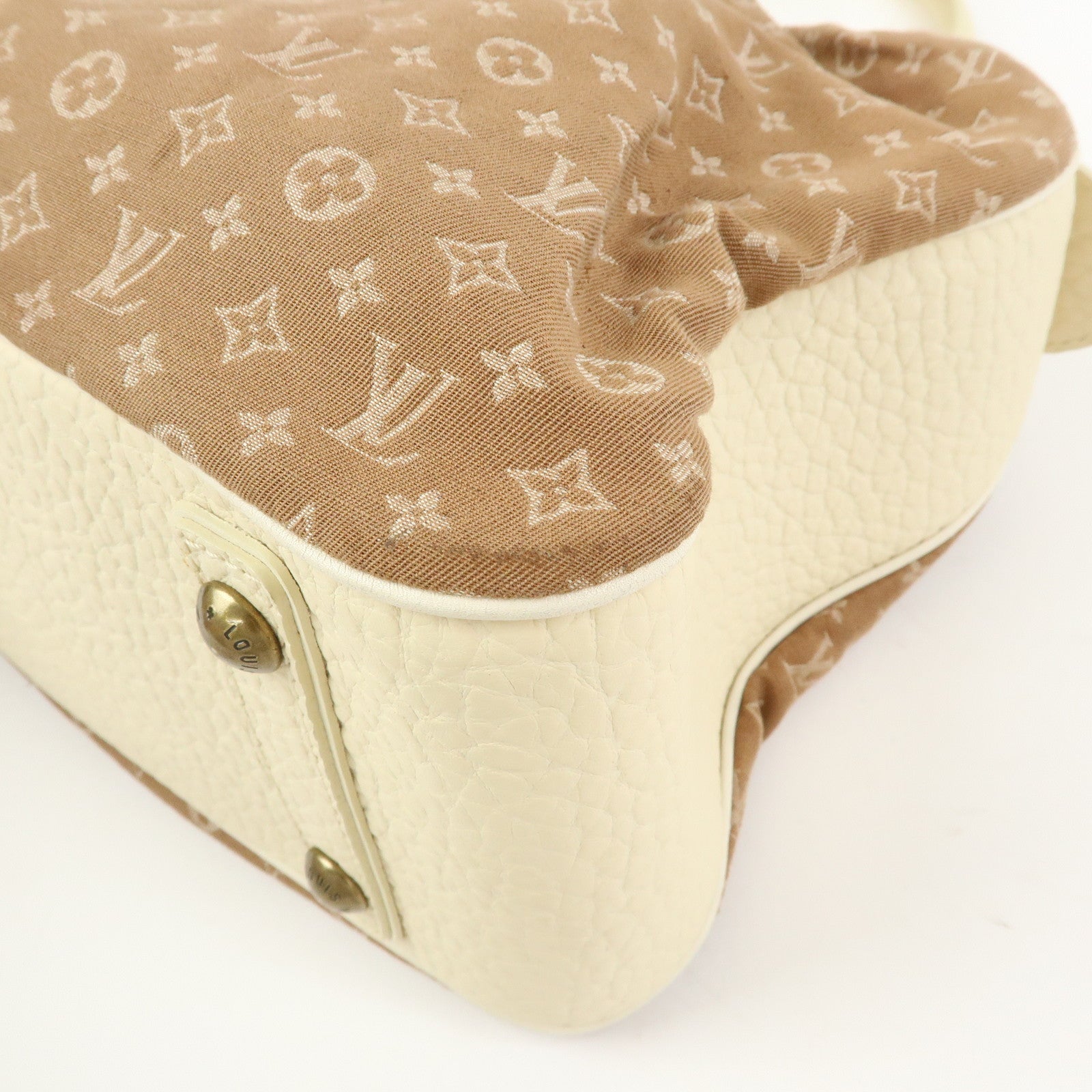 Louis Vuitton Monogram Mini Lin Trapes GM Hand Bag Camel M40060