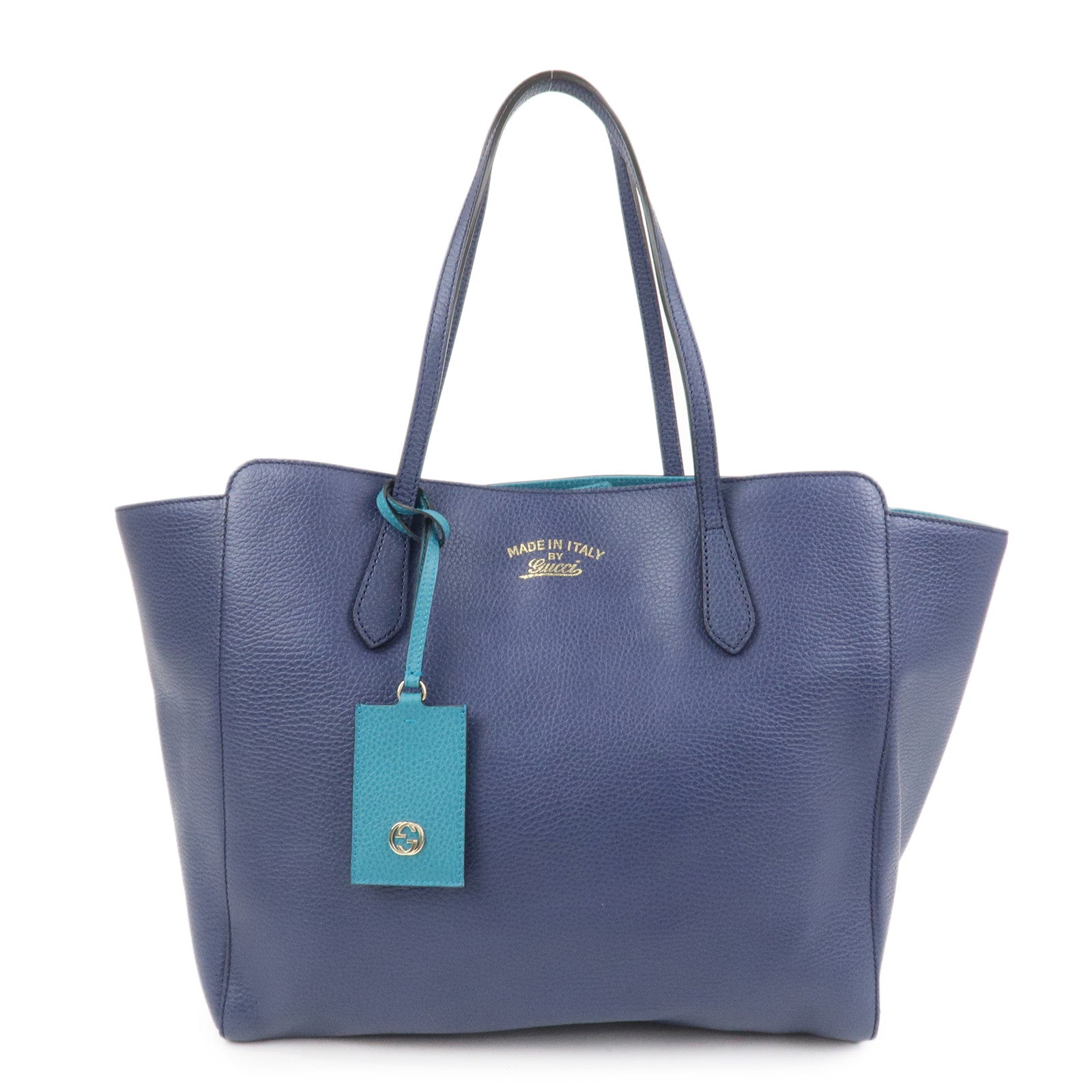 GUCCI Interlocking G Calf Leather Swing Large Shoulder Bag 354397