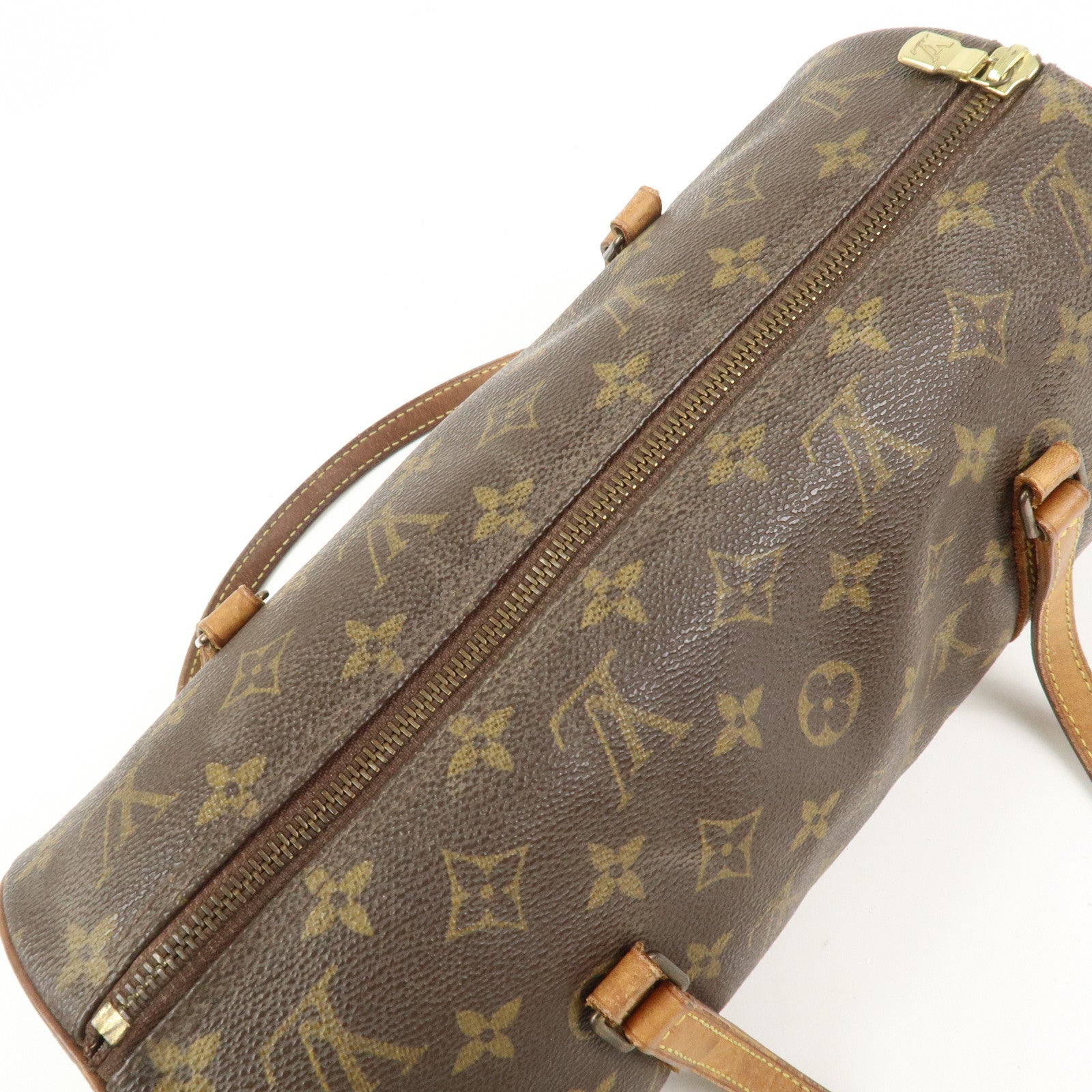 Louis Vuitton Monogram Papillon 30 Hand Bag Brown M51385