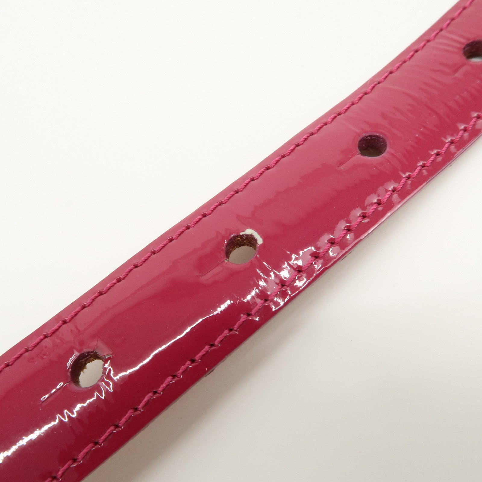 Louis Vuitton LV Stamp Vernis Leather Ceinture Belt Pink
