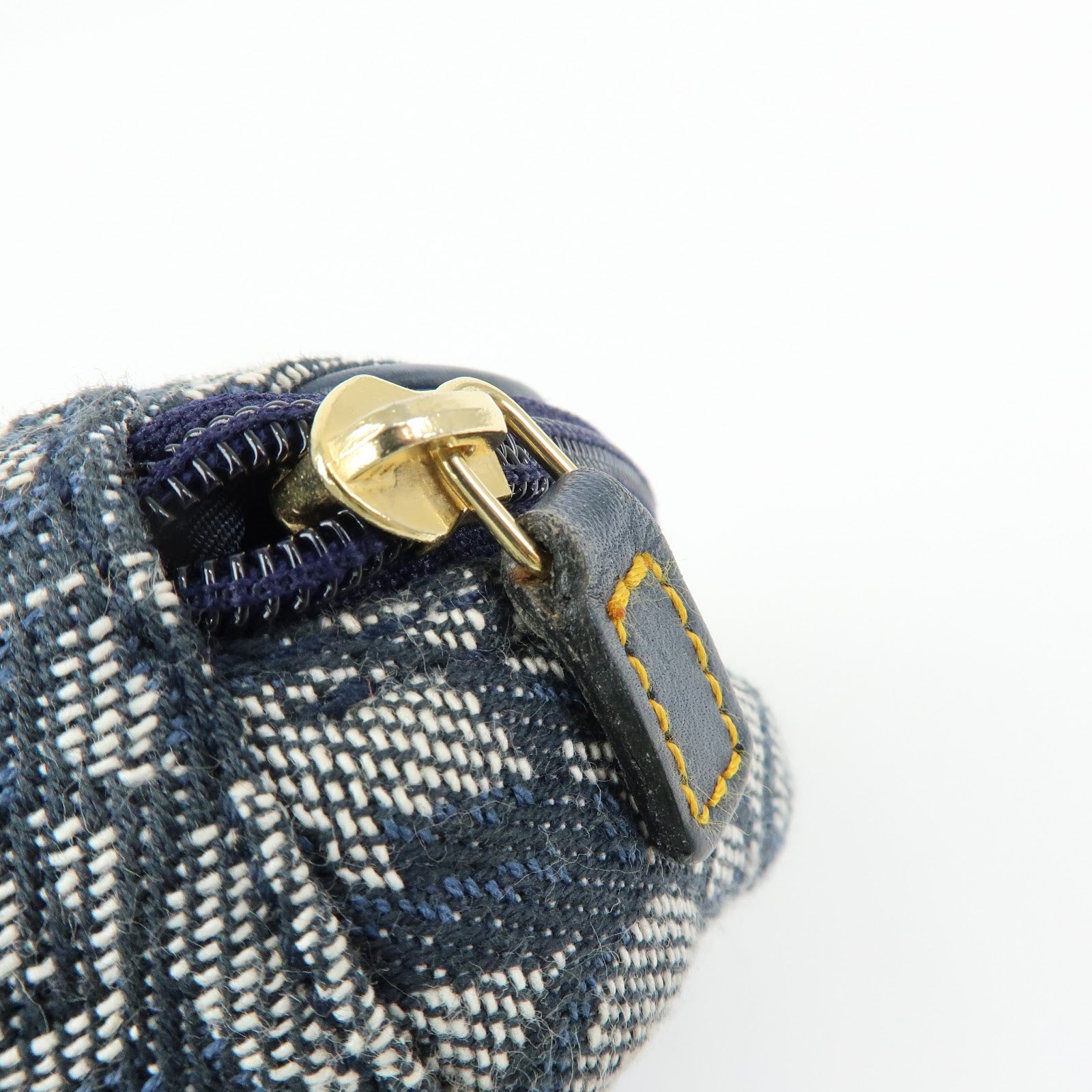 Christian Dior Trotter Jacquard Canvas Pouch Cosmetic Case Navy