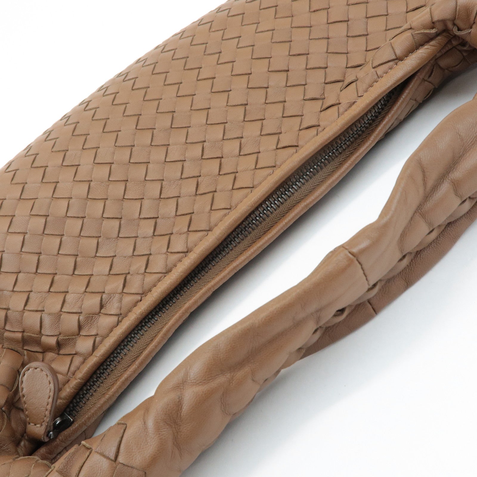 BOTTEGA VENETA Hobo Intrecciato Leather Shoulder Bag Brown 115653 Used