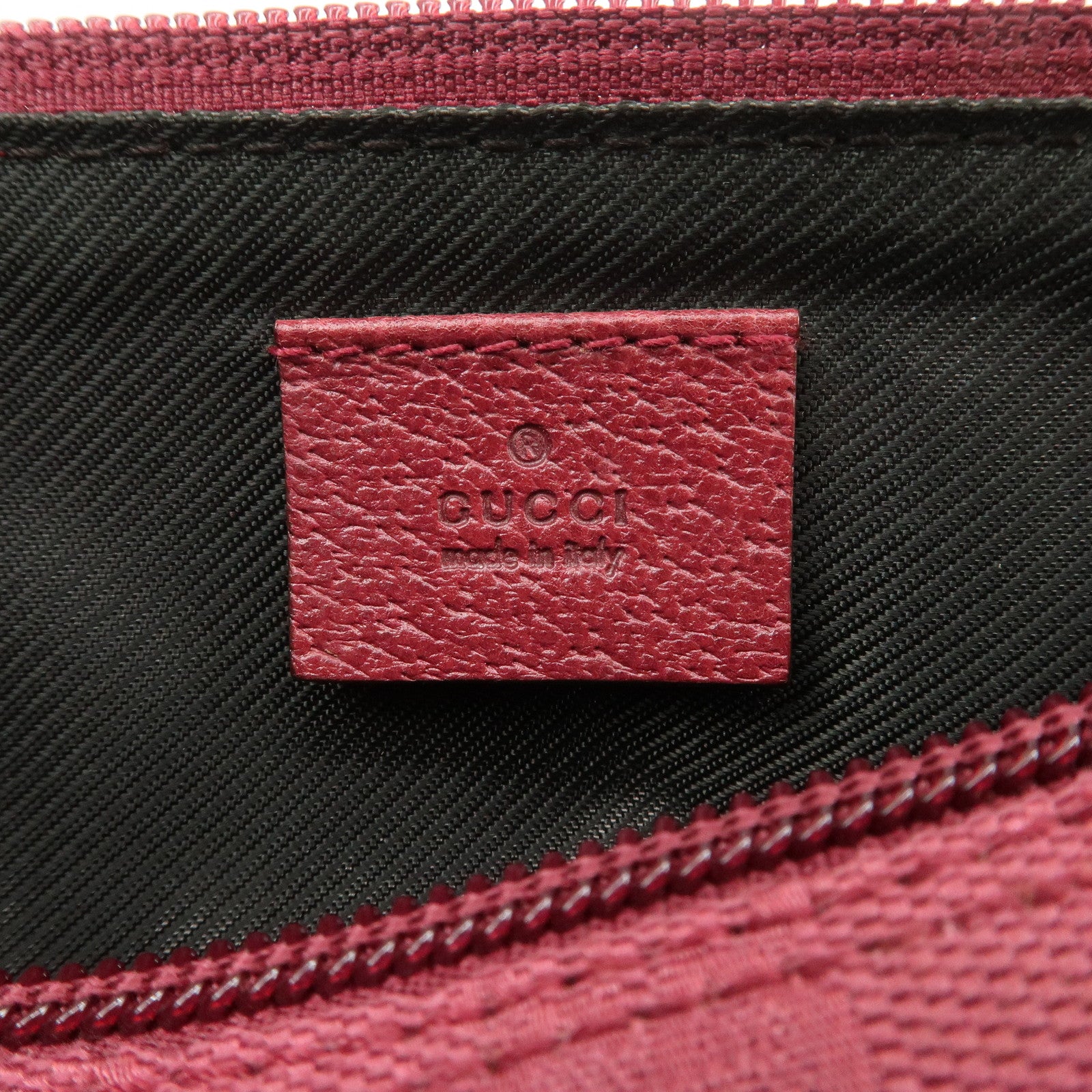 GUCCI Boat Bag GG Canvas Leather Hand Bag Pouch Pink 07198 Used