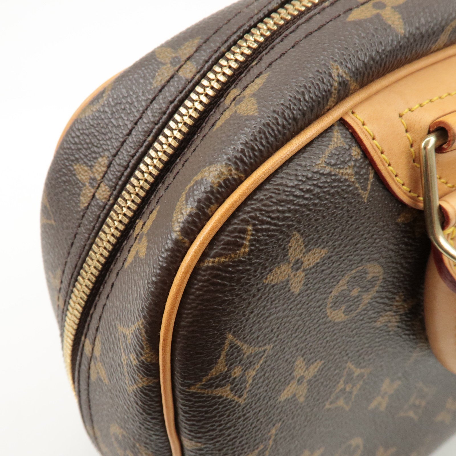 Louis Vuitton Monogram Trueville Hand Bag Brown M42228 Used