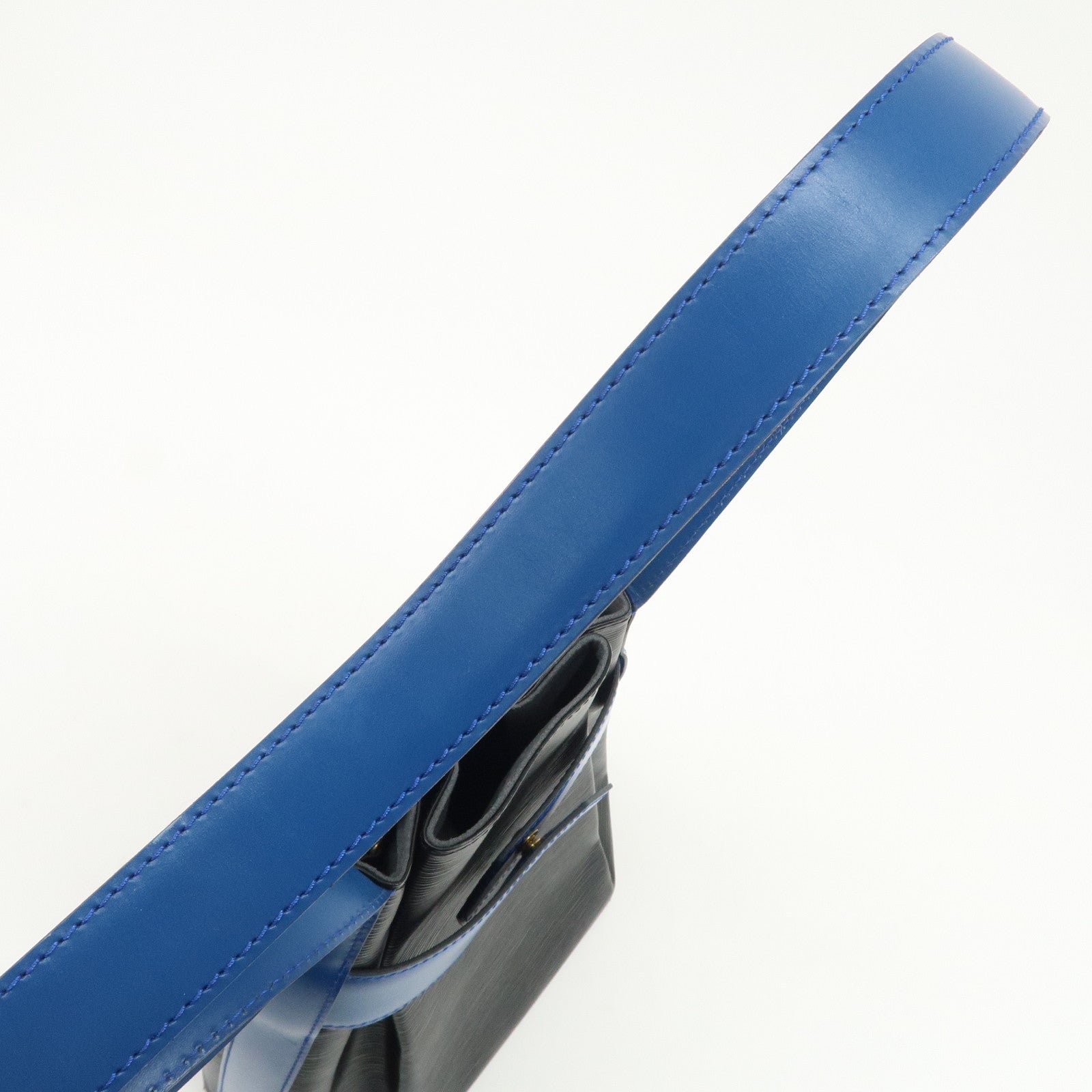 Louis Vuitton Epi Leather Sac de Paul Shoulder Bag Noir Tredo Blue