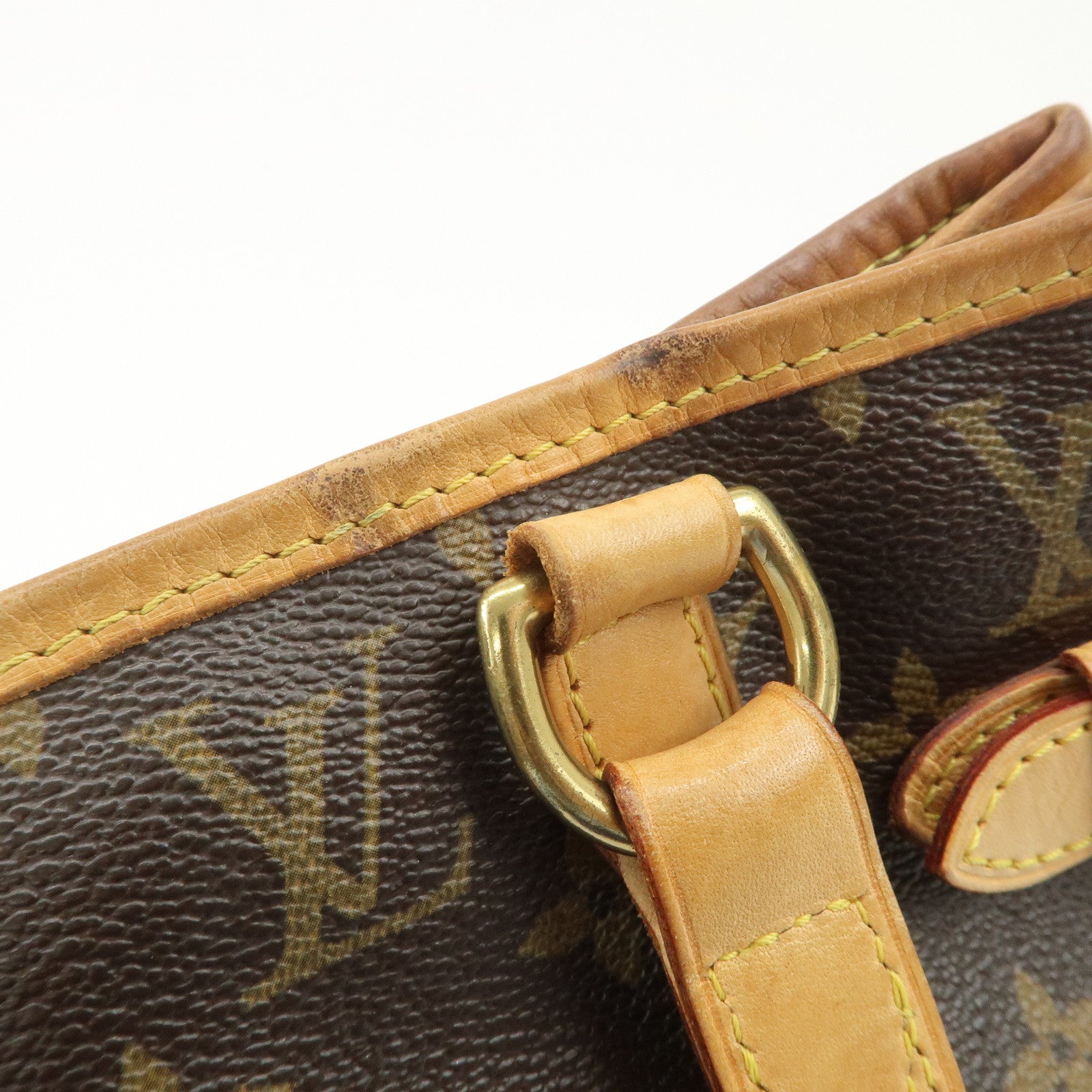 Louis Vuitton Monogram Batignolles Vertical Tote Bag Brown M51153 Used