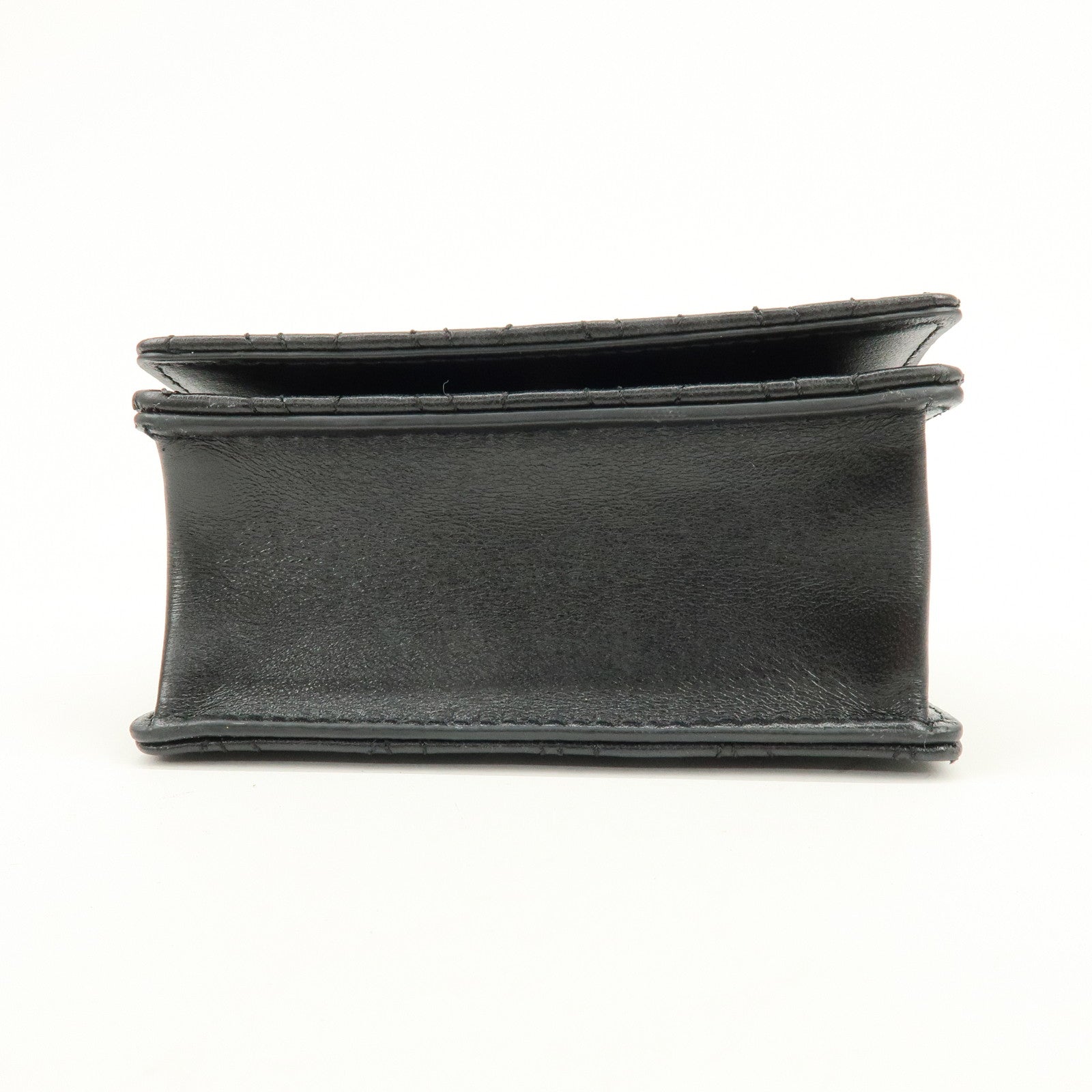 VERSACE Virtus Leather Chain Shoulder Bag Crossbody Bag Black