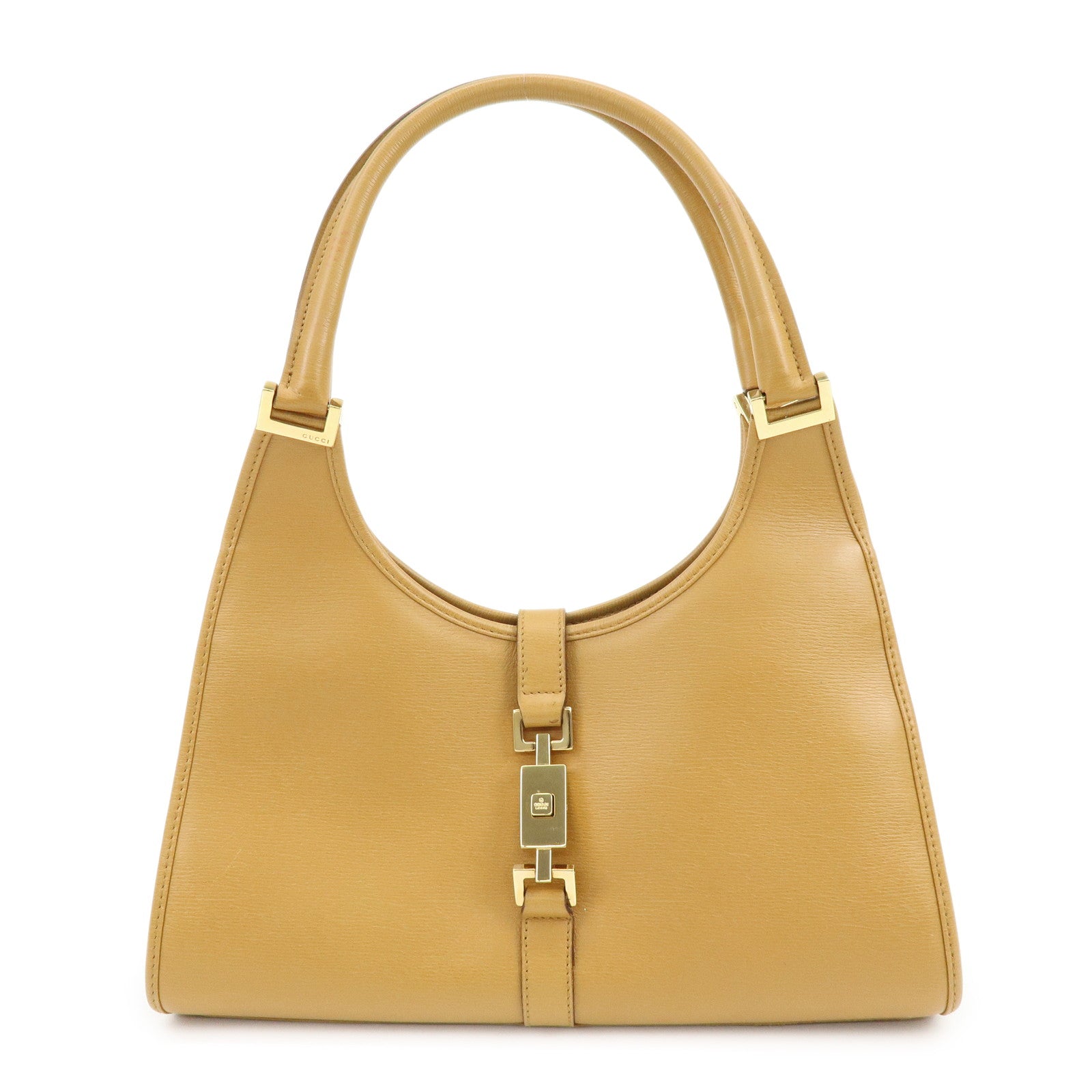 GUCCI Jackie Leather Shoulder Bag Hand Bag Brown 002.1067
