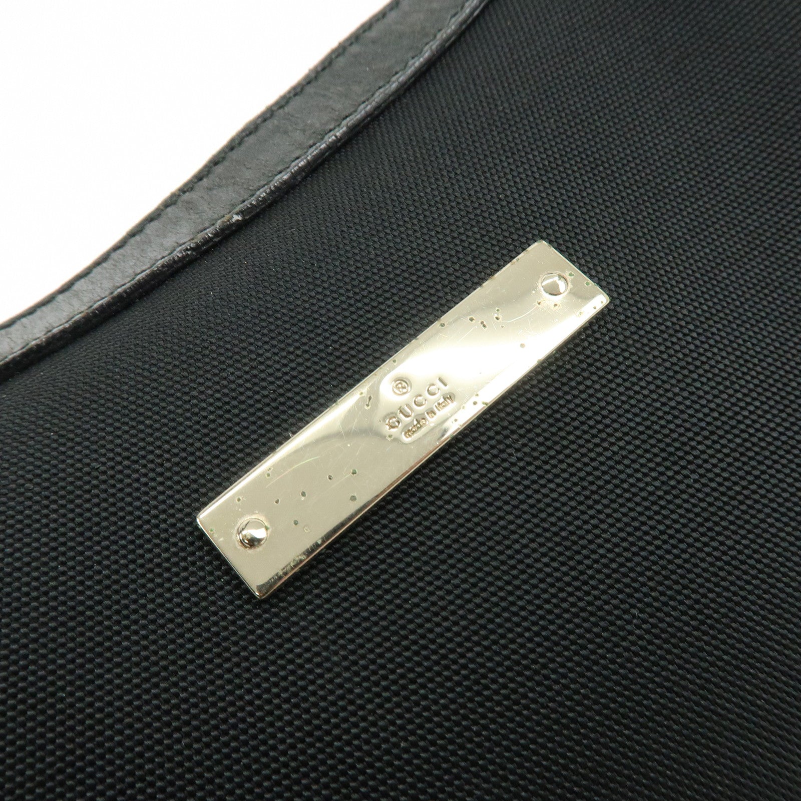 GUCCI Canvas Leather Shoulder Bag Crossbody Bag Black 019・0433