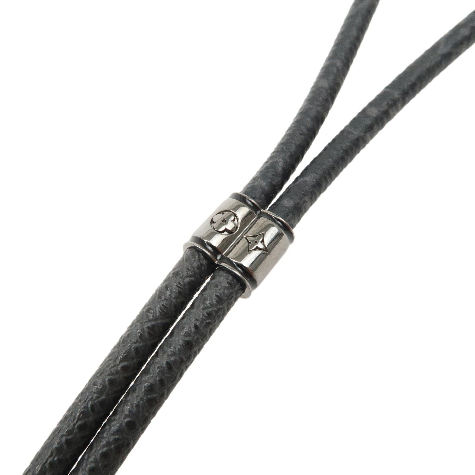 Louis Vuitton Monogram Eclipse Loop It Taiga Bracelet Black M6780D