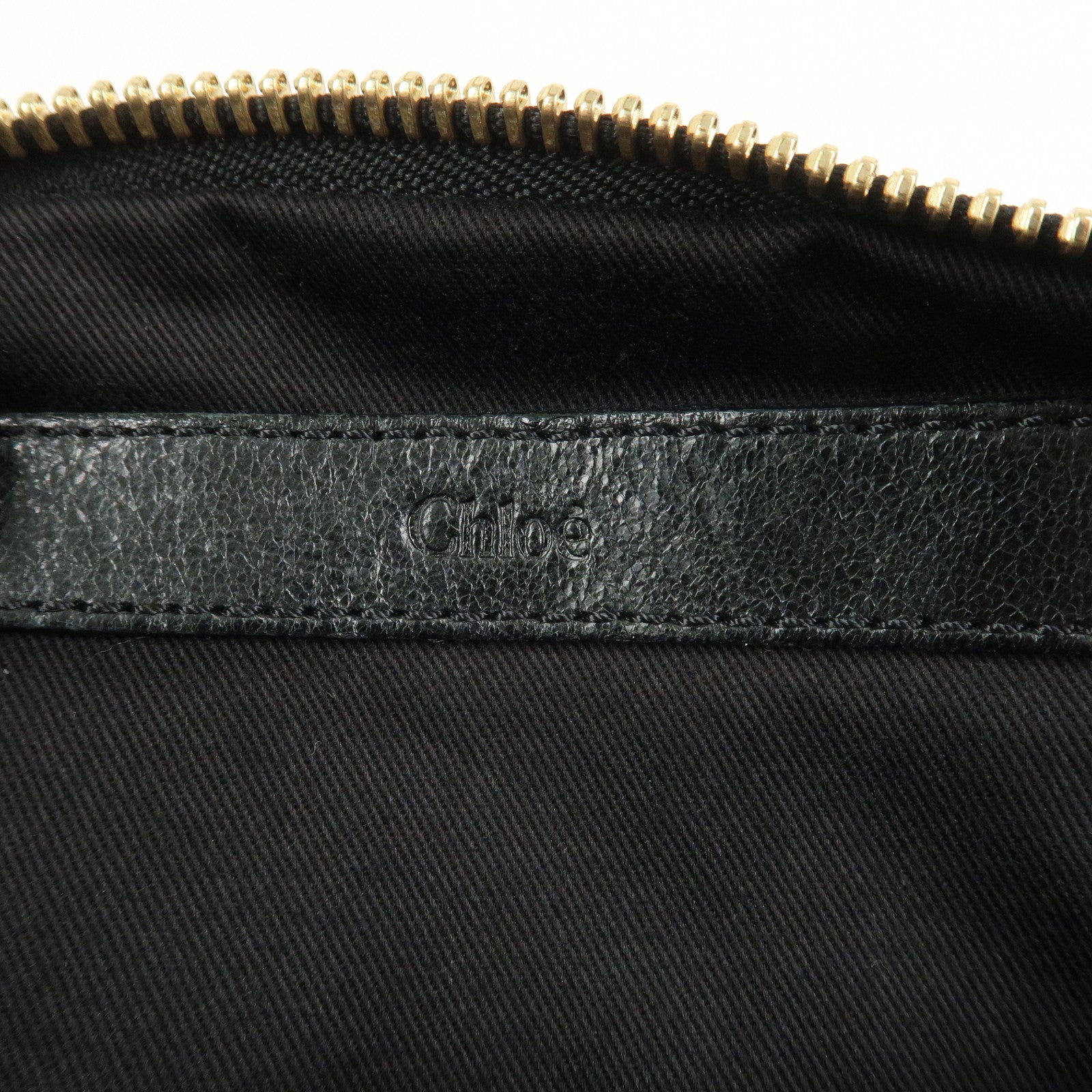 Chloe Ethel Leather Hand Bag Black Brown Gold HDW