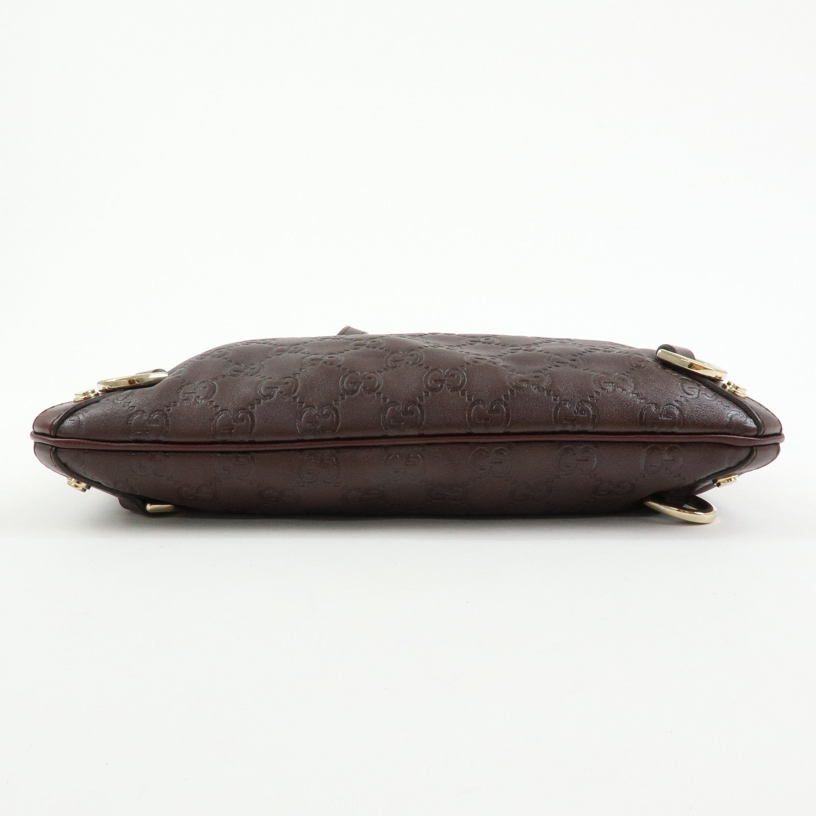 GUCCI Abbey Guccissima Leather Shoulder Bag Dark Brown 131326