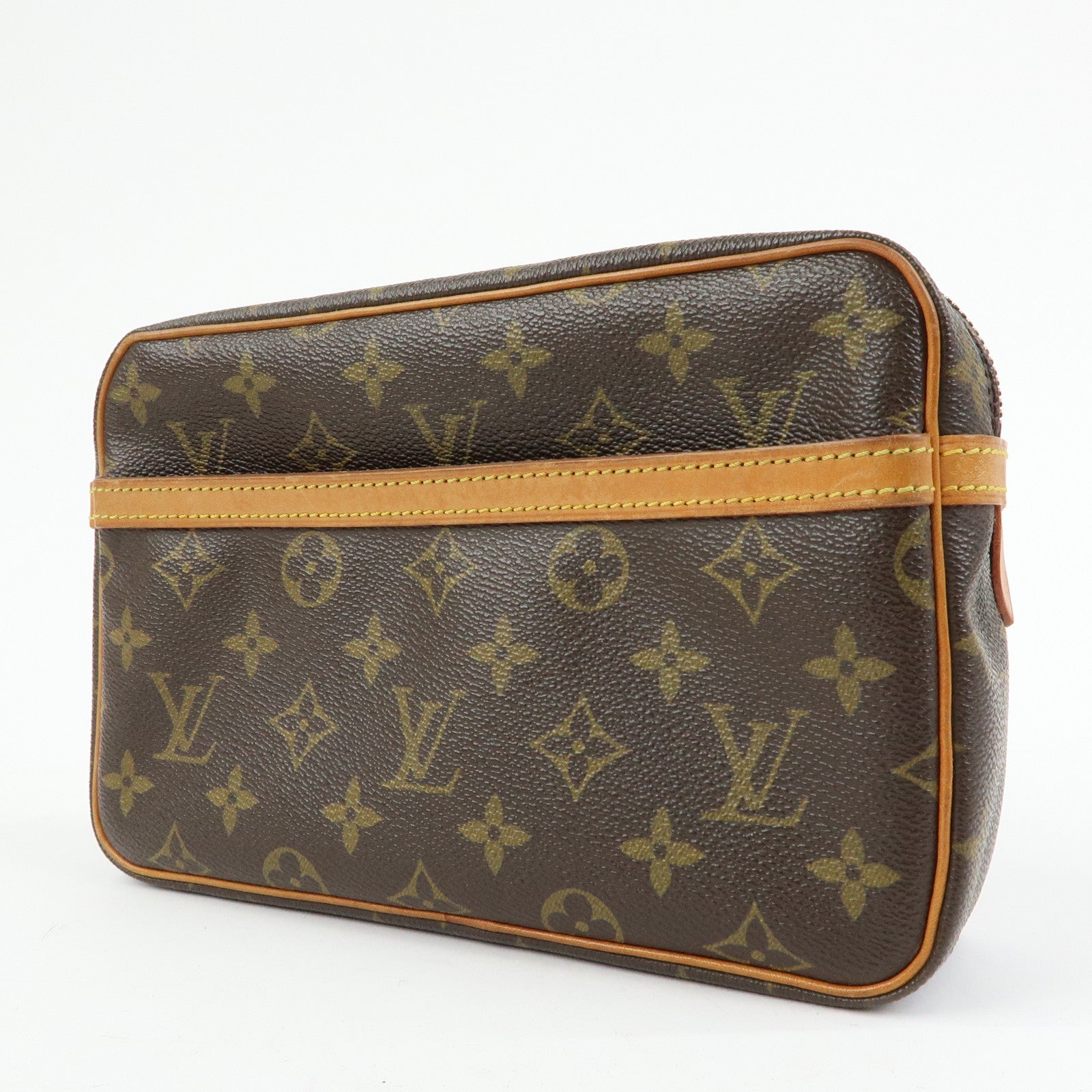 Louis Vuitton Monogram Compiegne 23 Pouch Clutch Bag Brown M51845