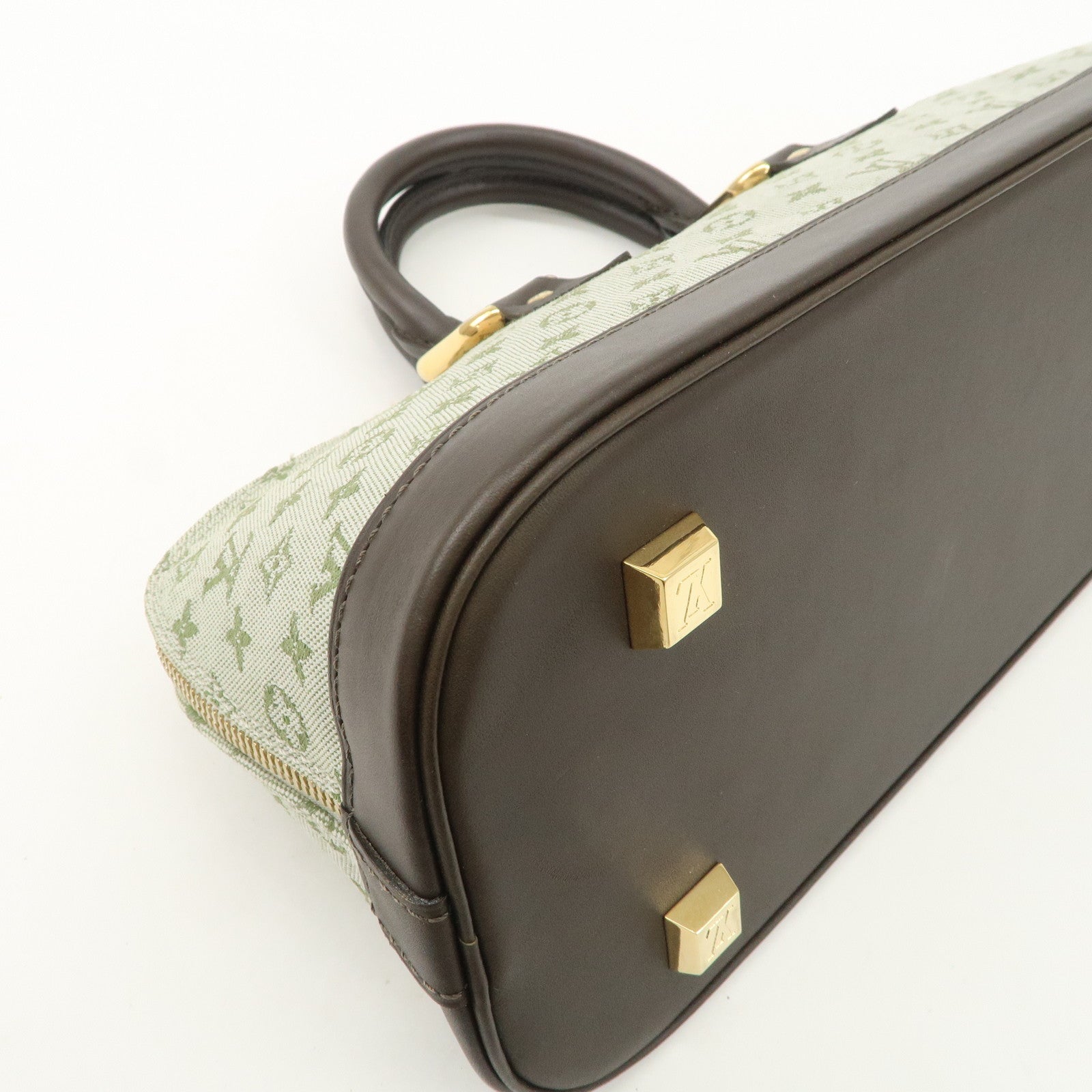 Louis Vuitton Monogram Mini Canvas Alma Long Hand Bag Khaki M92206 Used