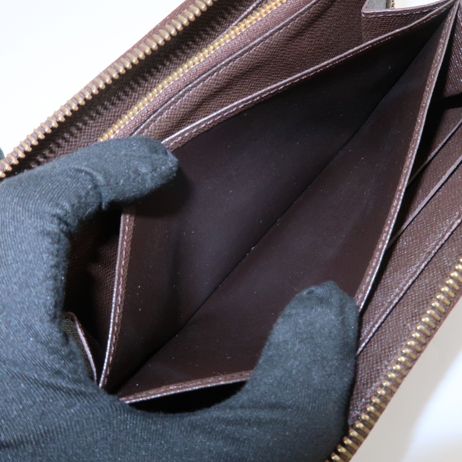 Louis Vuitton Damier Zippy Round Wallet Old Style Brown N60015