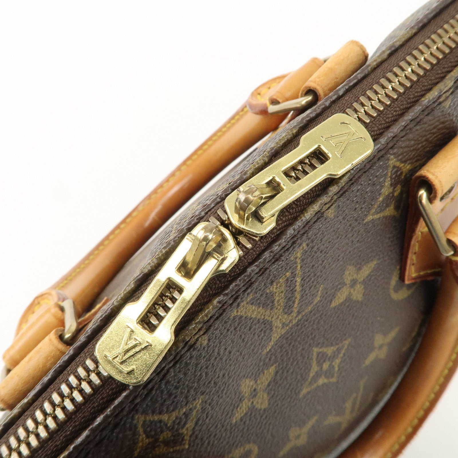 Louis Vuitton Monogram Canvas Alma Hand Bag Brown M51130 Used
