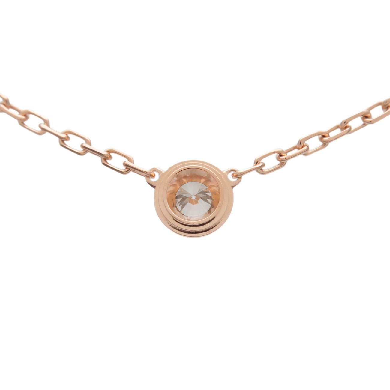 Cartier D'amour 1P Diamond Necklace SM K18 750PG Rose Gold