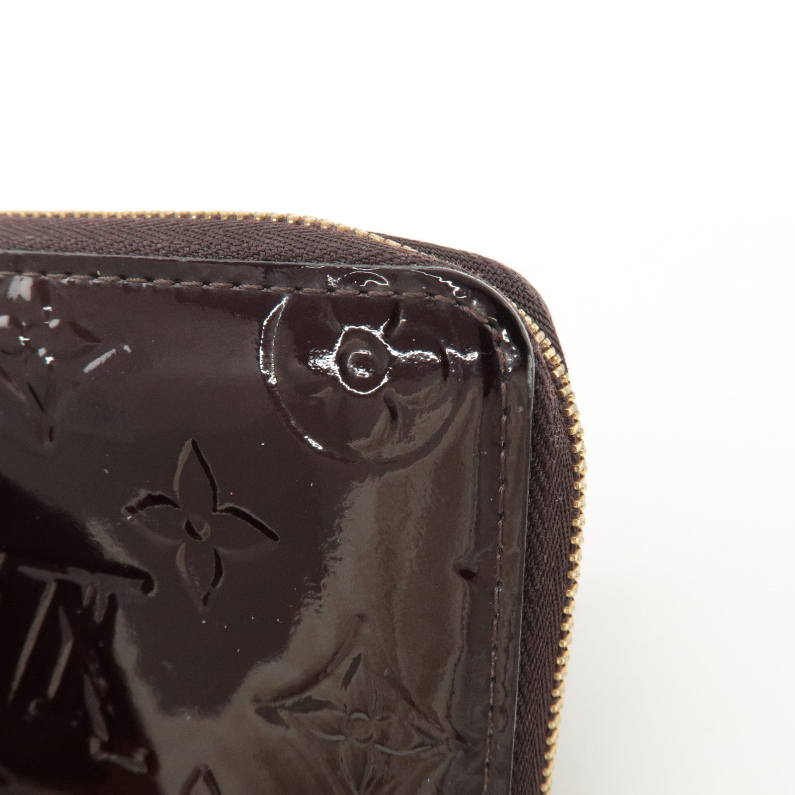 Louis Vuitton Monogram Vernis Zippy Coin Purse Amarante M93607 Used