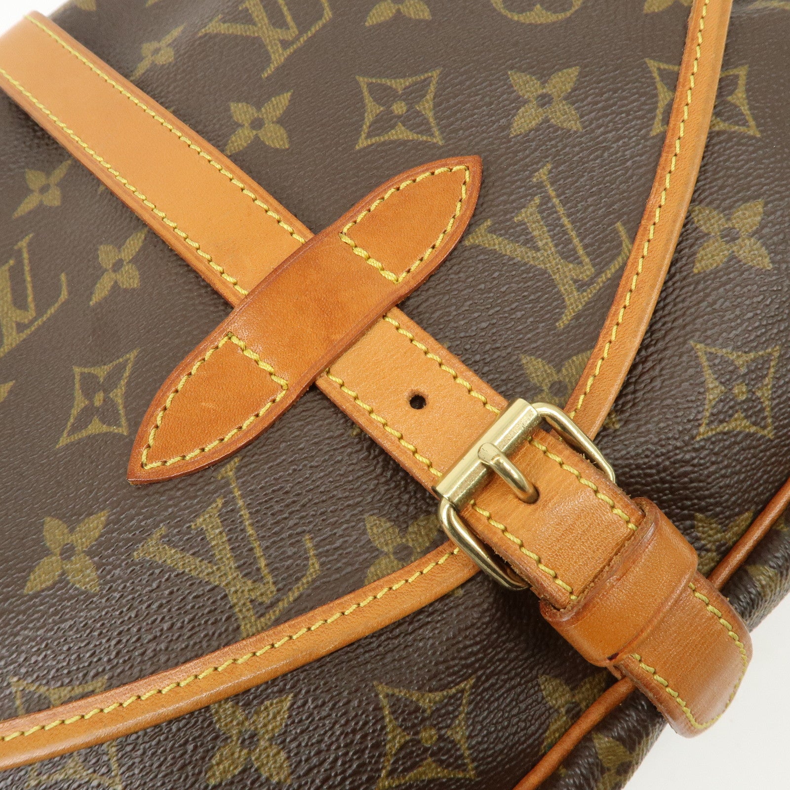 Louis Vuitton Monogram Saumur 30 Shoulder Bag Brown M42256 Used
