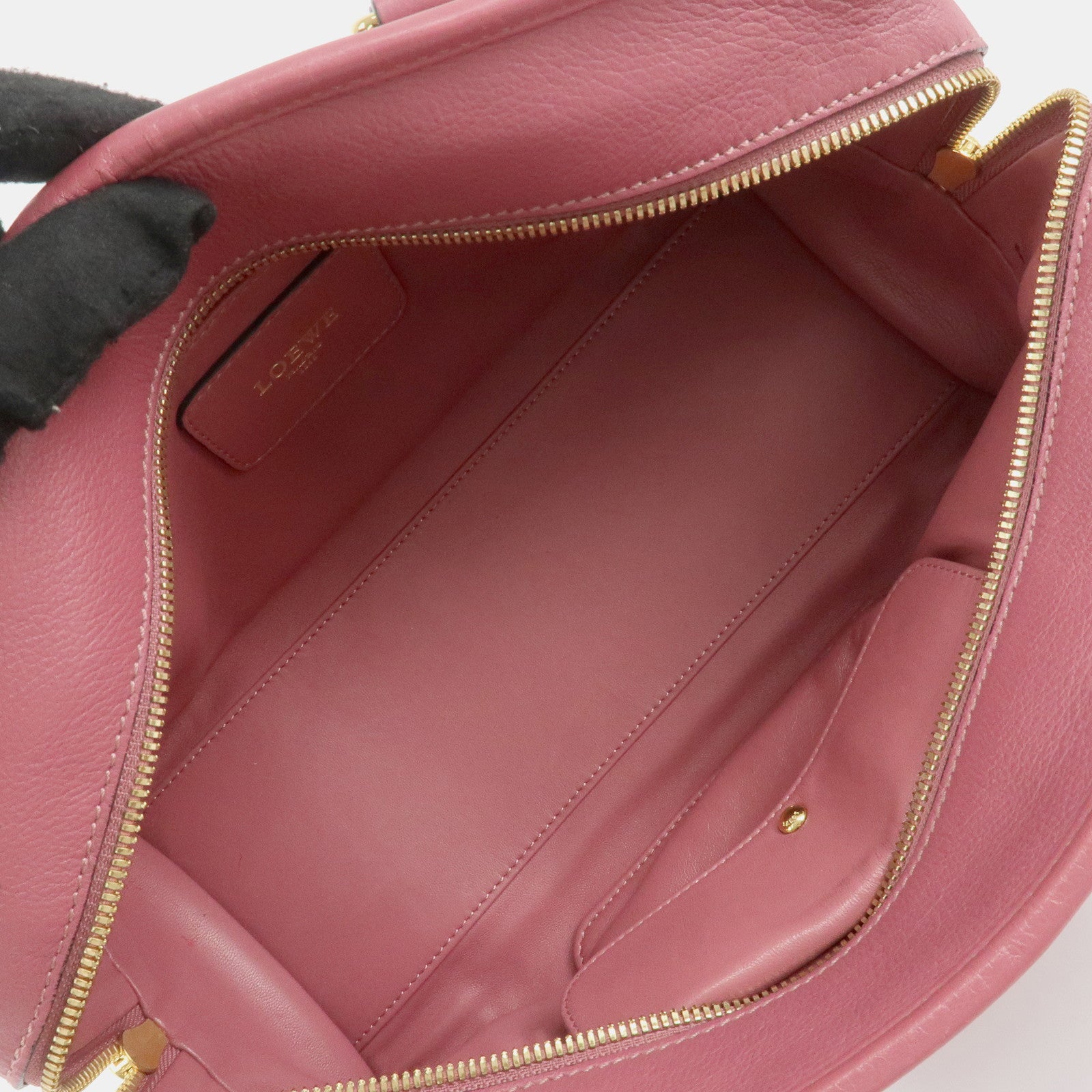 LOEWE Anagram Amazona 28 Leather Hand Bag Pink Used