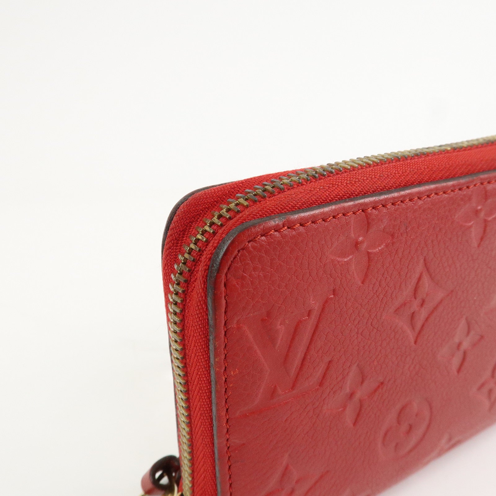 Louis Vuitton Monogram Empreinte Zippy Long Wallet Cerise M60737