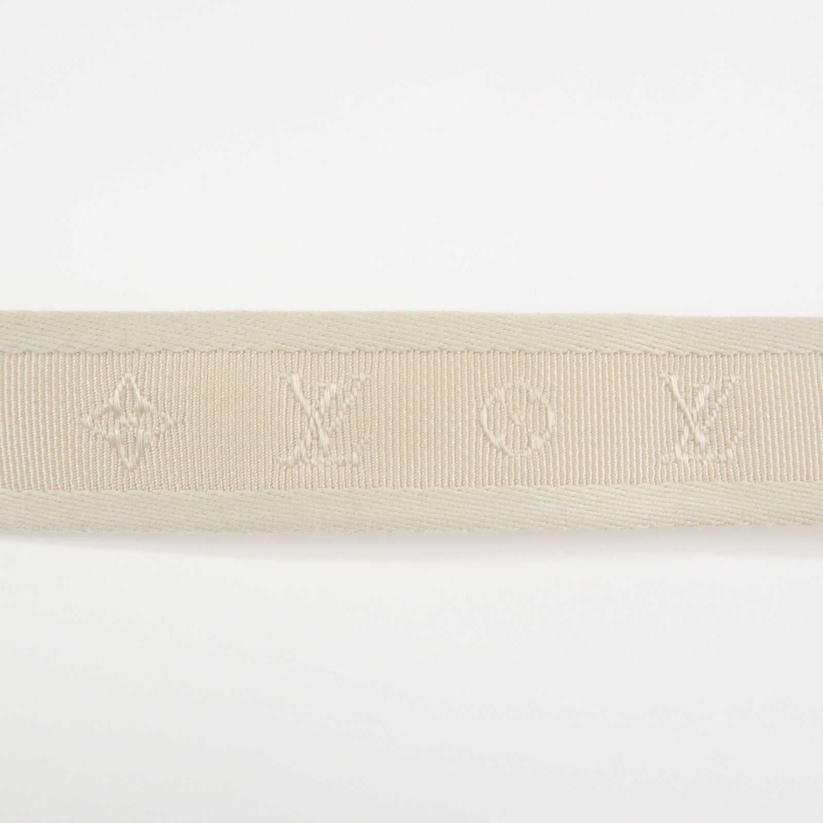 Louis Vuitton Ceinture Fortune Cotton Metal Belt Ivory M6973