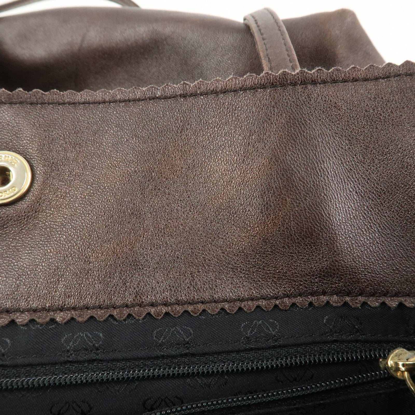 LOEWE Anagram Nappa Leather Aura Tote Bag Shoulder Bag Brown