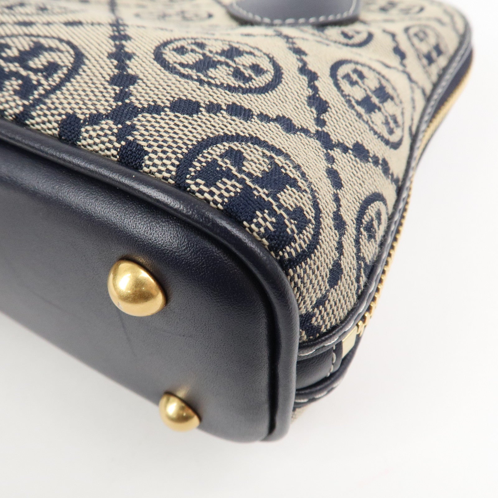 TORY BURCH Mini Swing Bag 2Way Bag Hand Shoulder Bag Navy Beige