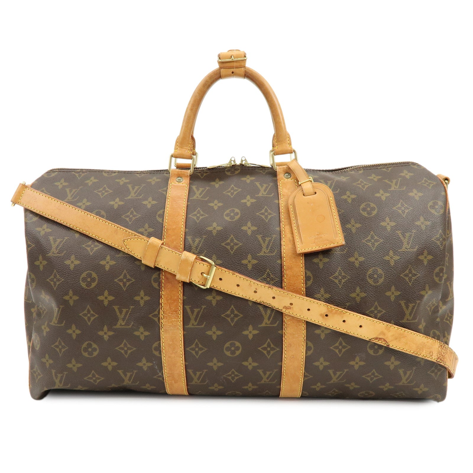 Louis Vuitton Monogram Keep All Bandouliere 50 Boston Bag M41416