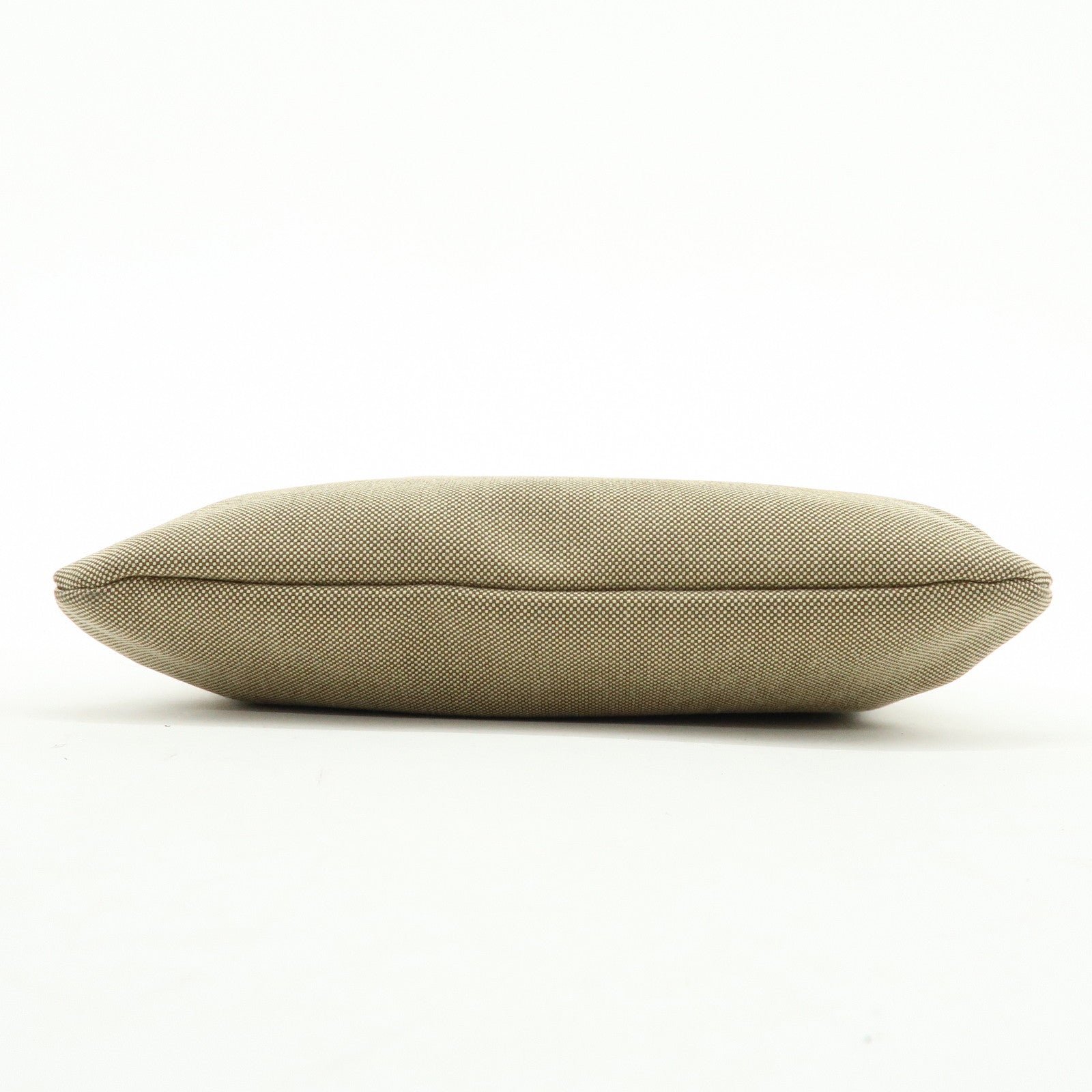 PRADA Logo Jacquard Leather Shoulder Bag Crossbody Bag Beige