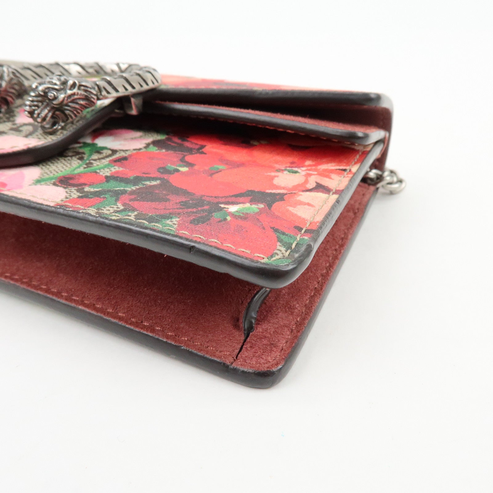 GUCCI Dionysus GG Supreme Suede Super Mini Chain Shoulder Bag
