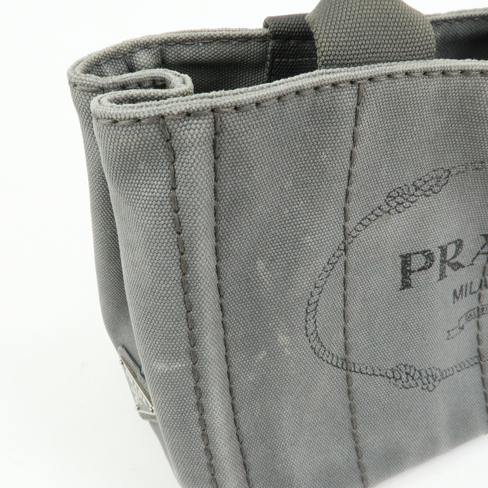 PRADA Canapa Mini Triangle Logo 2Way Bag Hand Shoulder Bag B2439G