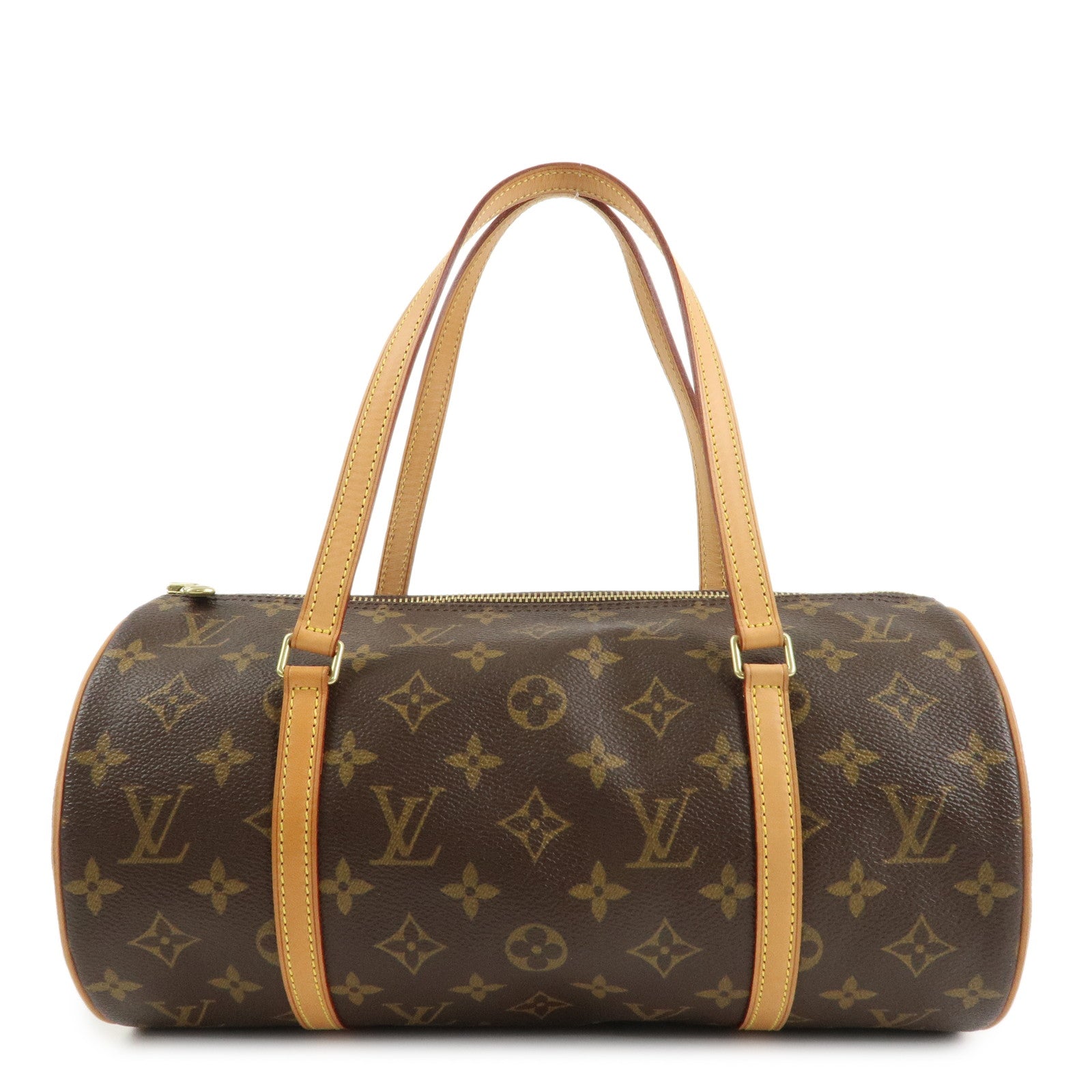 Louis Vuitton Monogram Papillon 30 Hand Bag New Style Brown M51385 Used