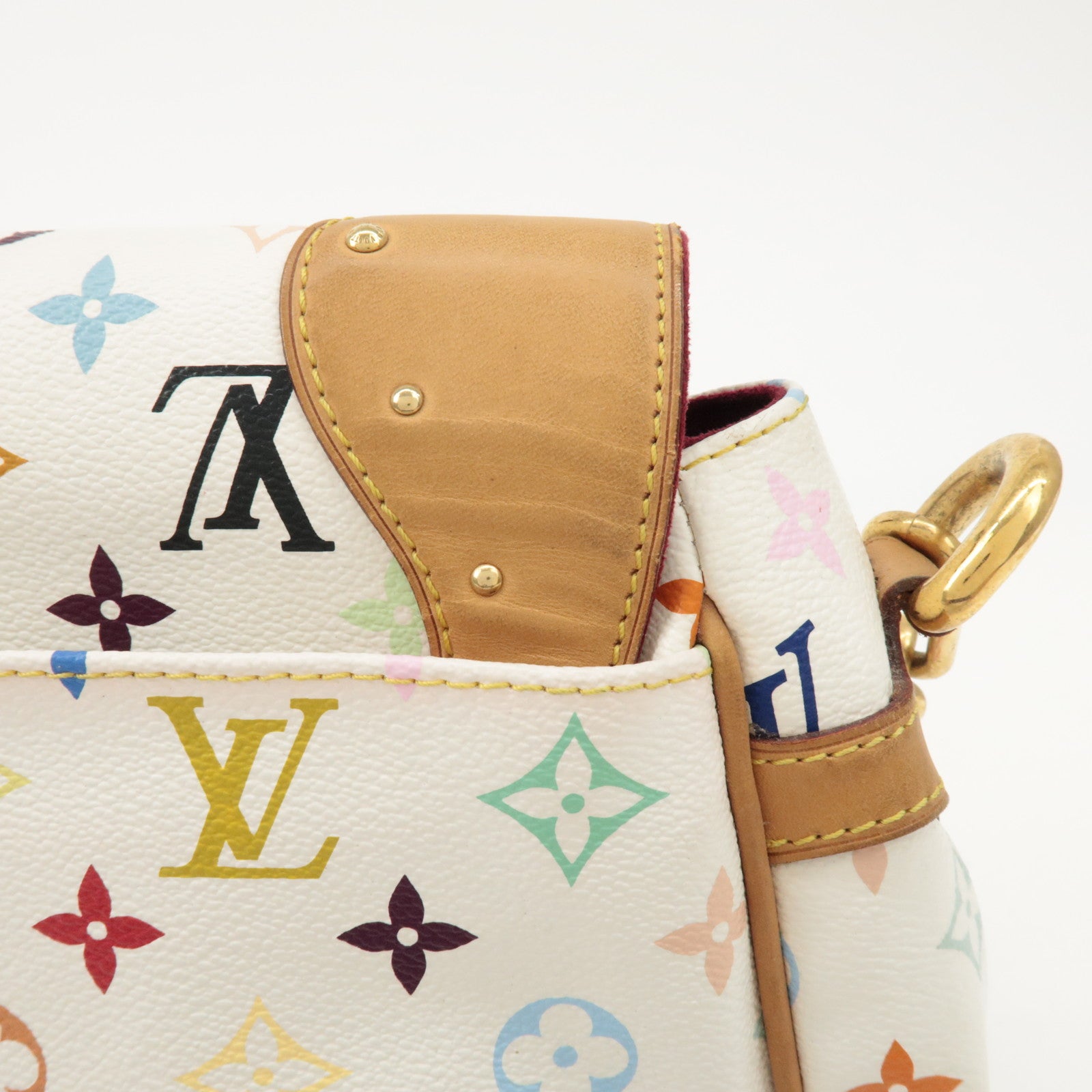 Louis Vuitton Monogram Beverly MM Shoulder Bag Blanc M40203 Used