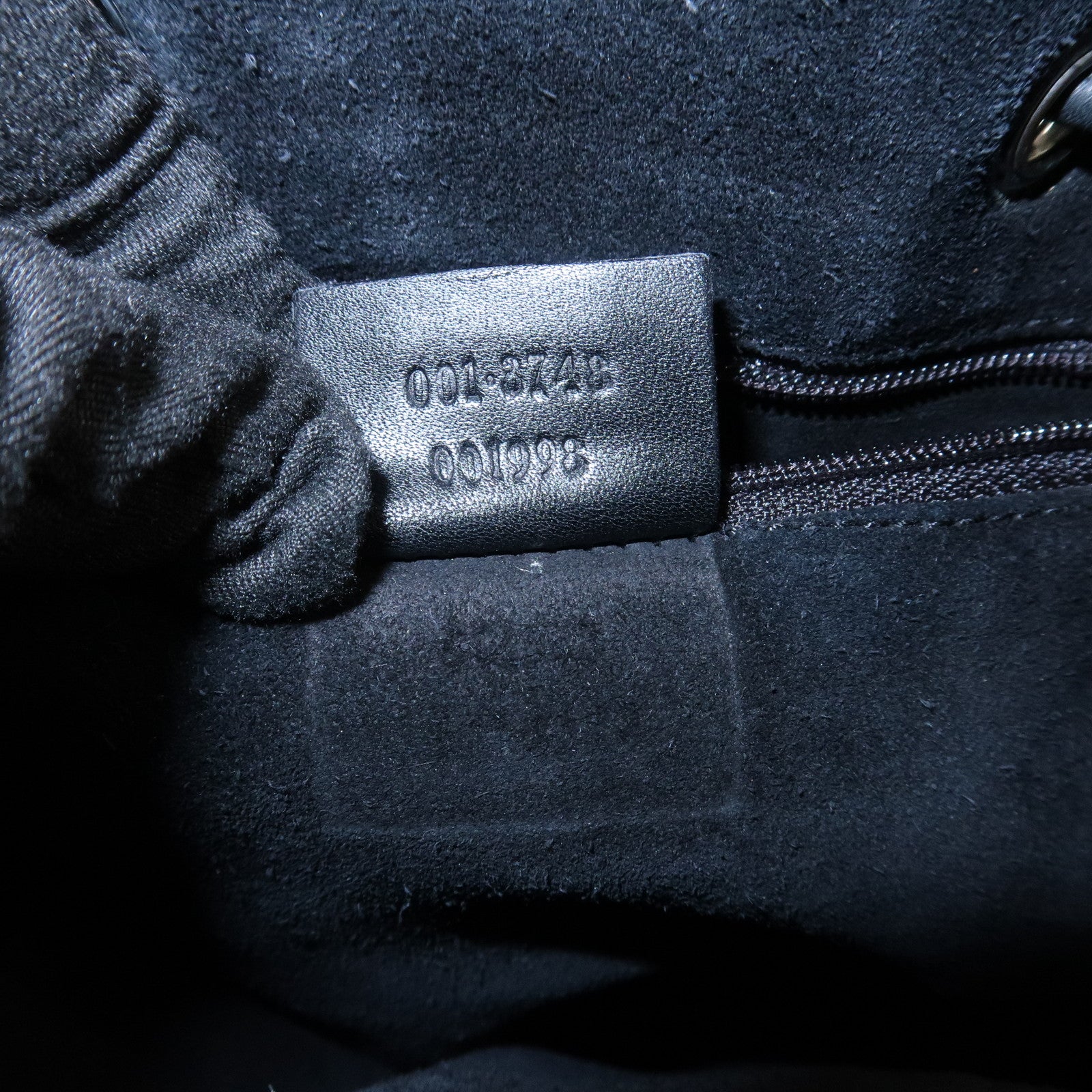 GUCCI GG Suede Shoulder Bag Hand Bag Black 001・3748