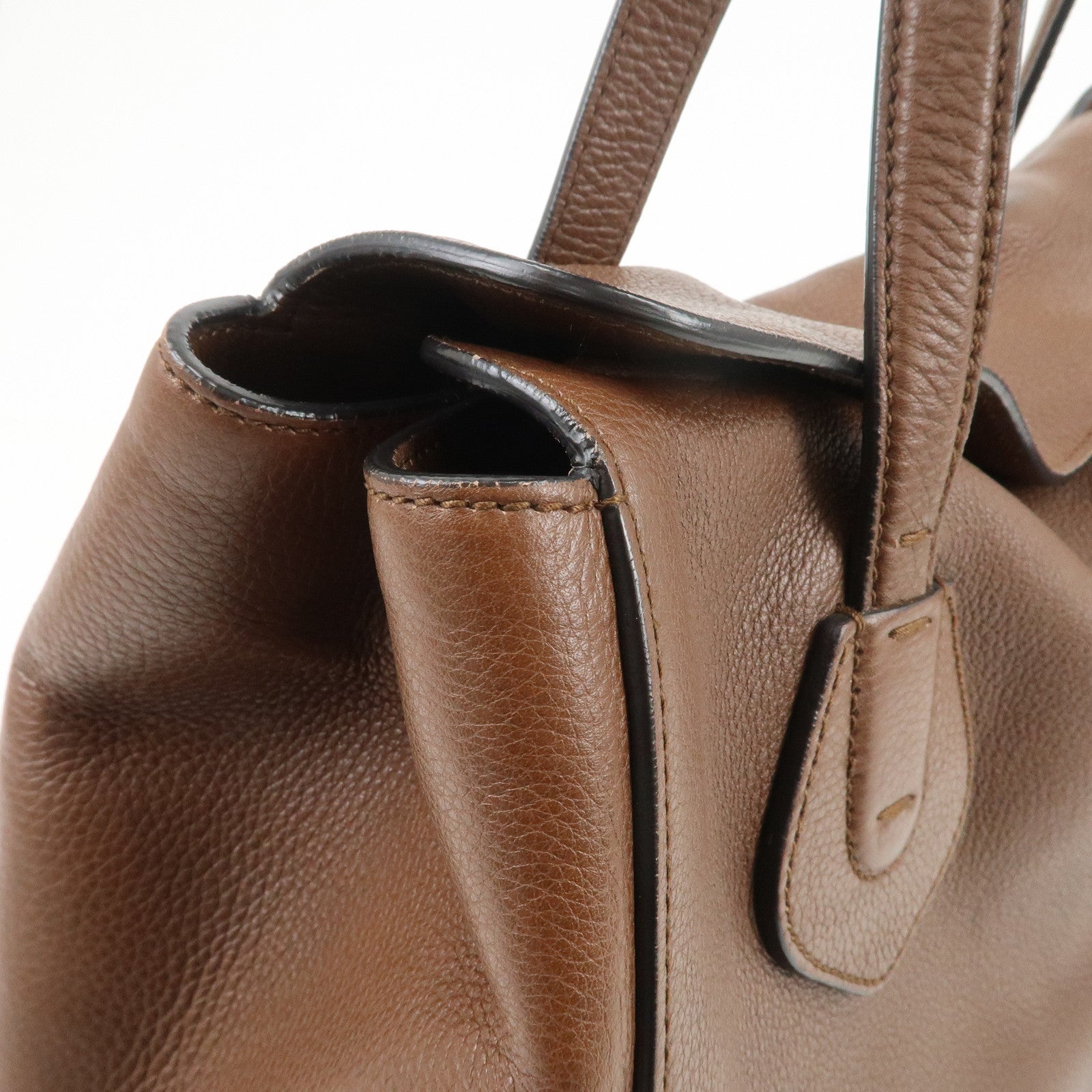 GUCCI Swing Leather Tote Bag Hand Bag Shoulder Bag Brown 354476