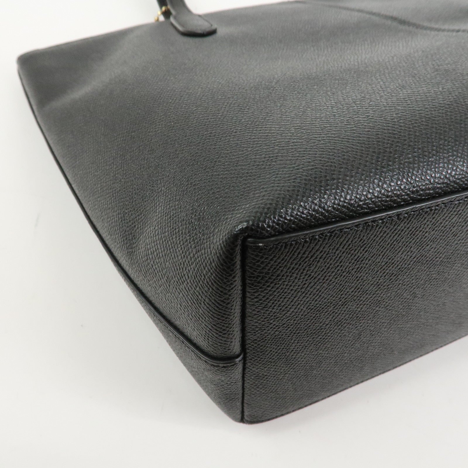 COACH Leather Tote Bag Shoulder Bag Black