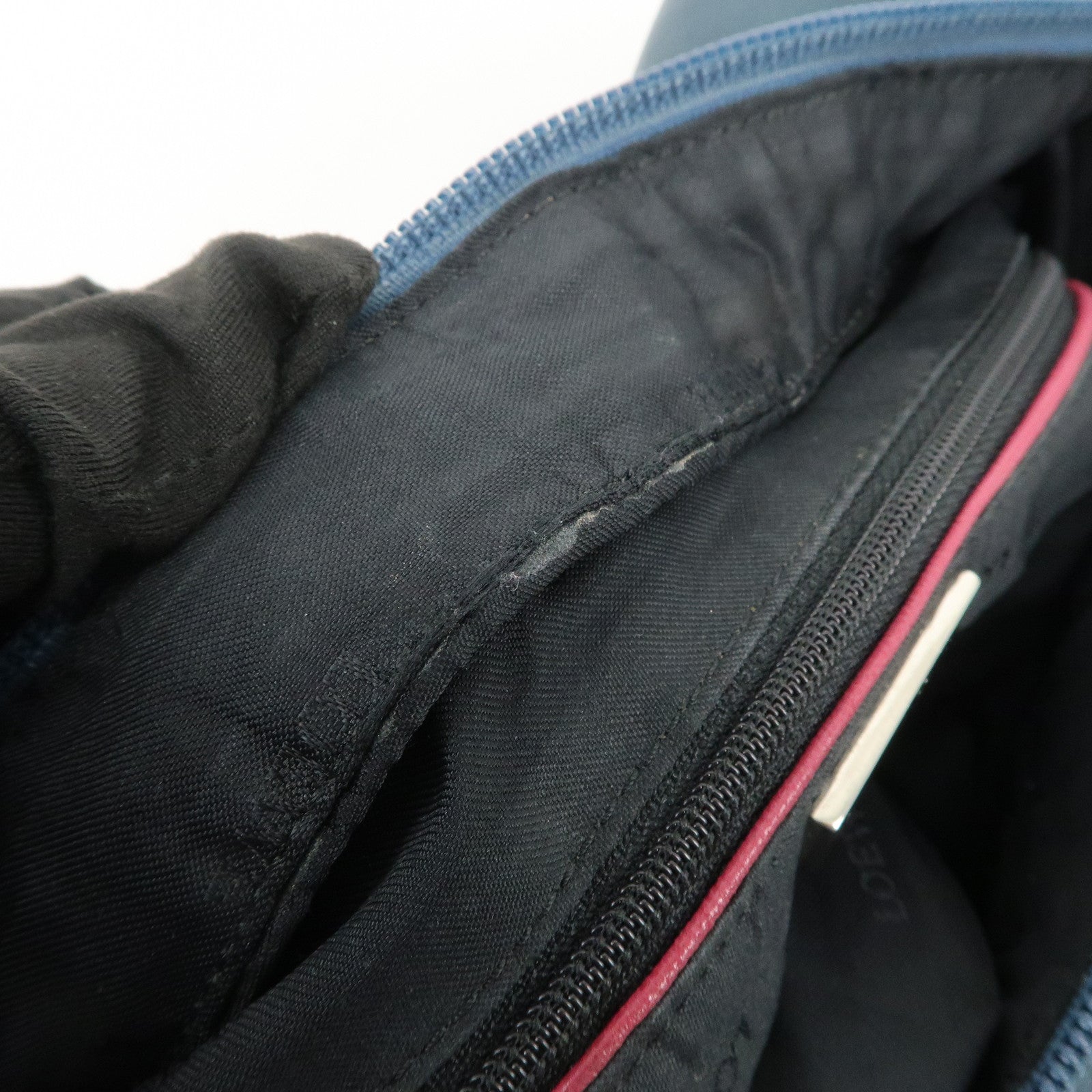 LOEWE Nappa Leather Shoulder Bag Hand Bag Blue Pink