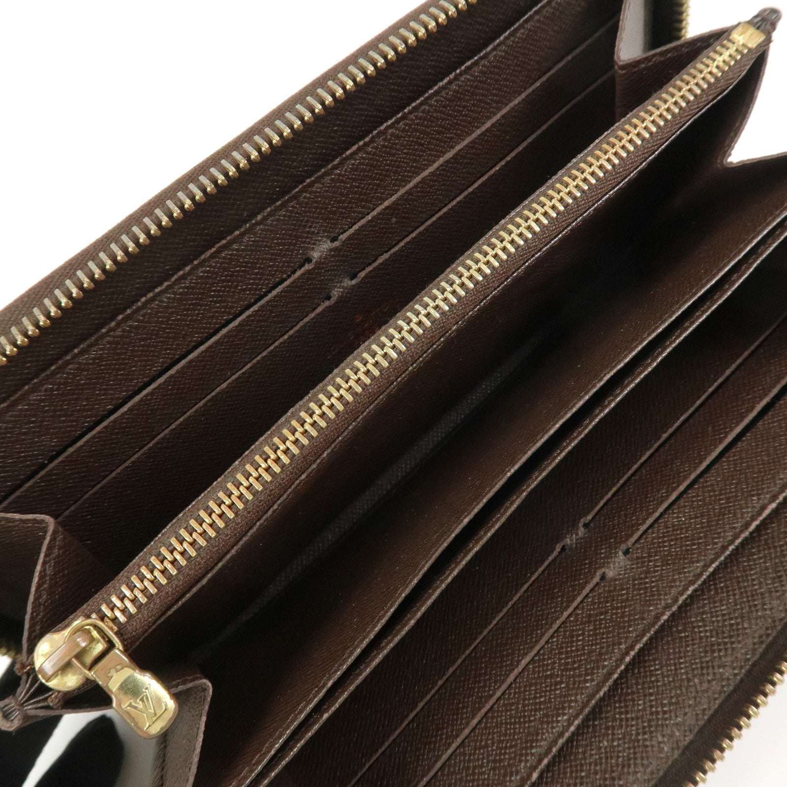 Louis Vuitton Damier Zippy Round Wallet Old Style Brown N60015